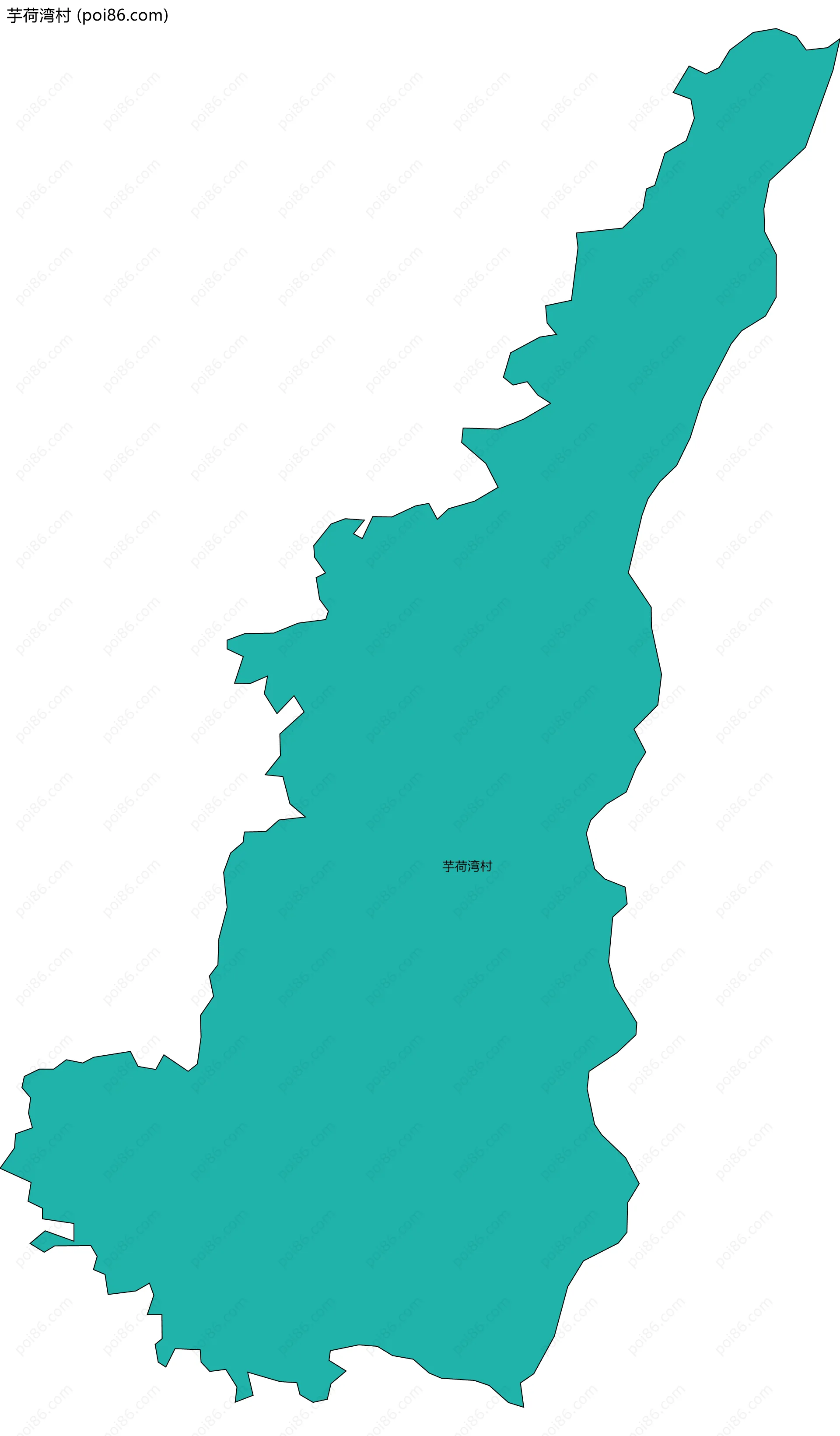 芋荷湾村边界地图