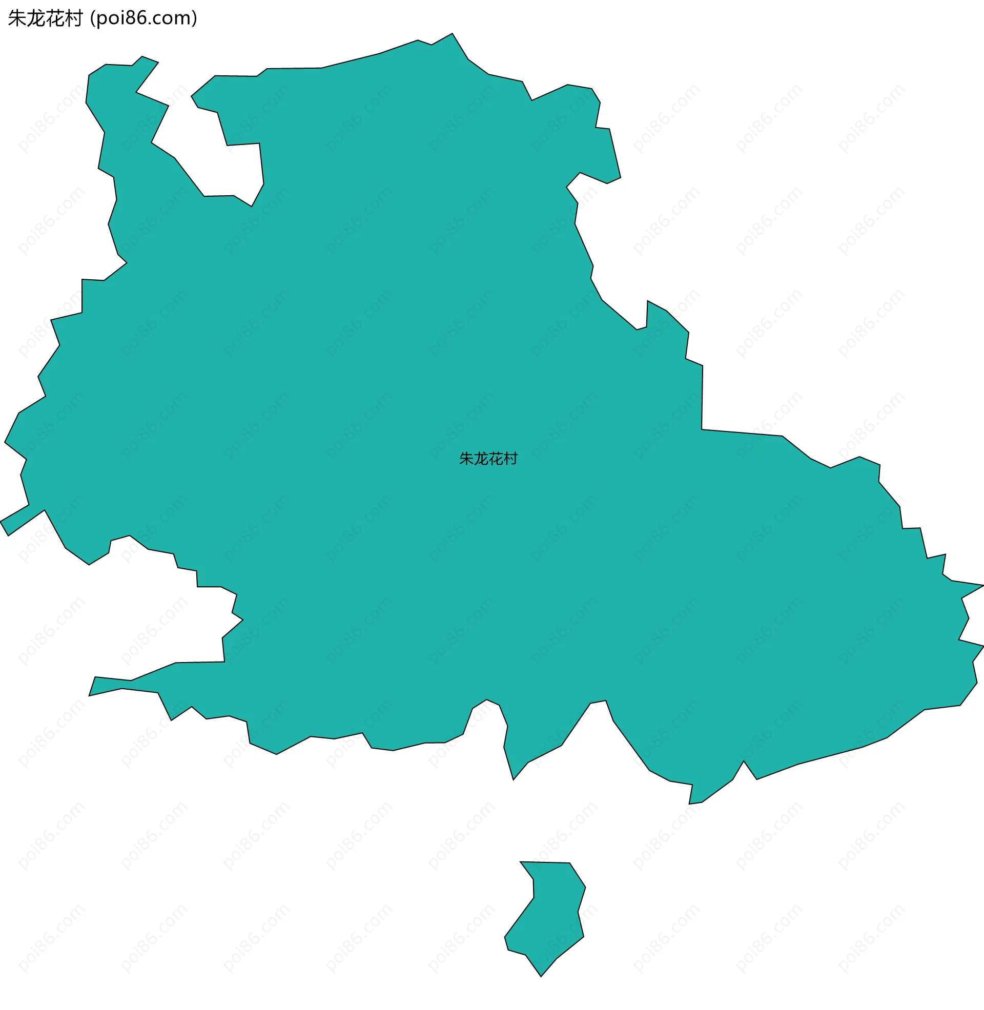 朱龙花村边界地图