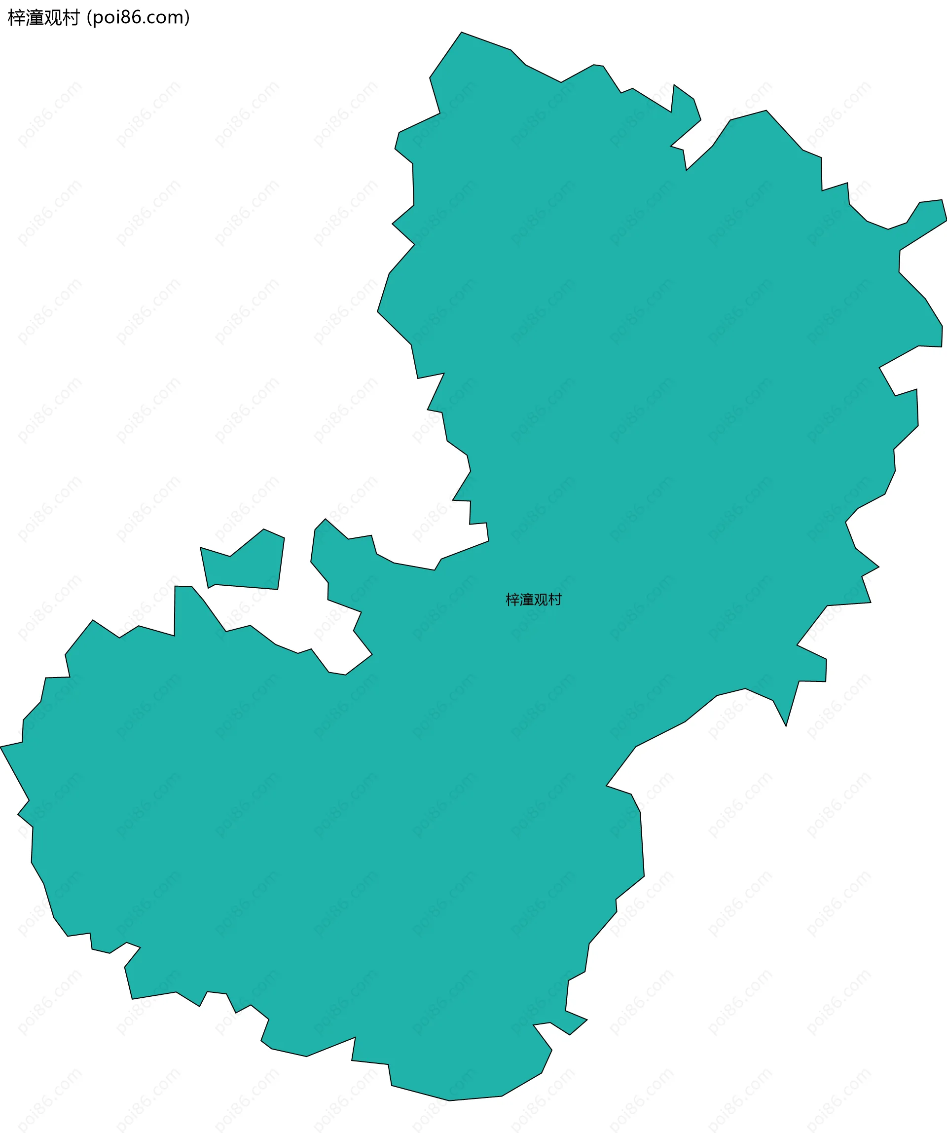 梓潼观村边界地图