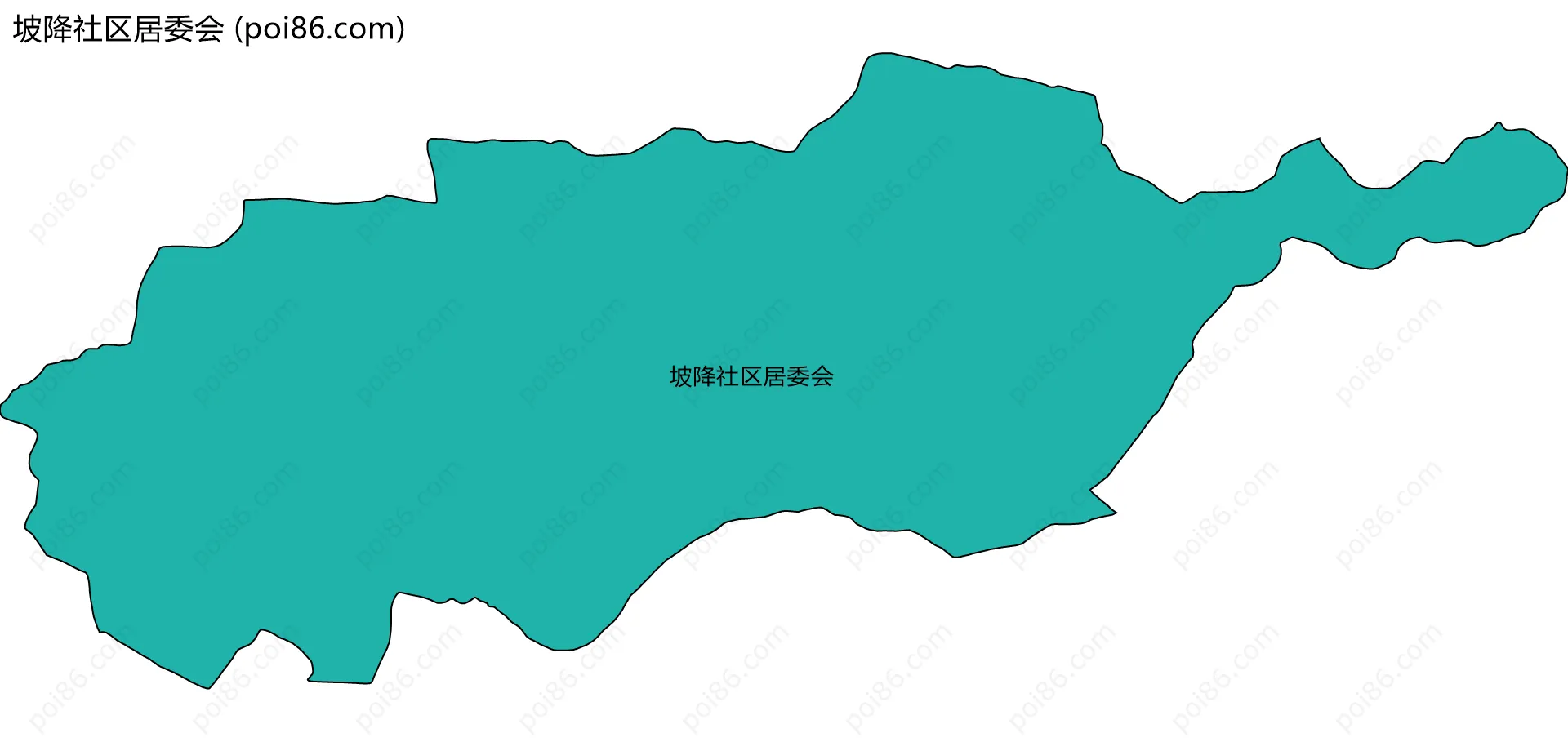 坡降社区居委会边界地图