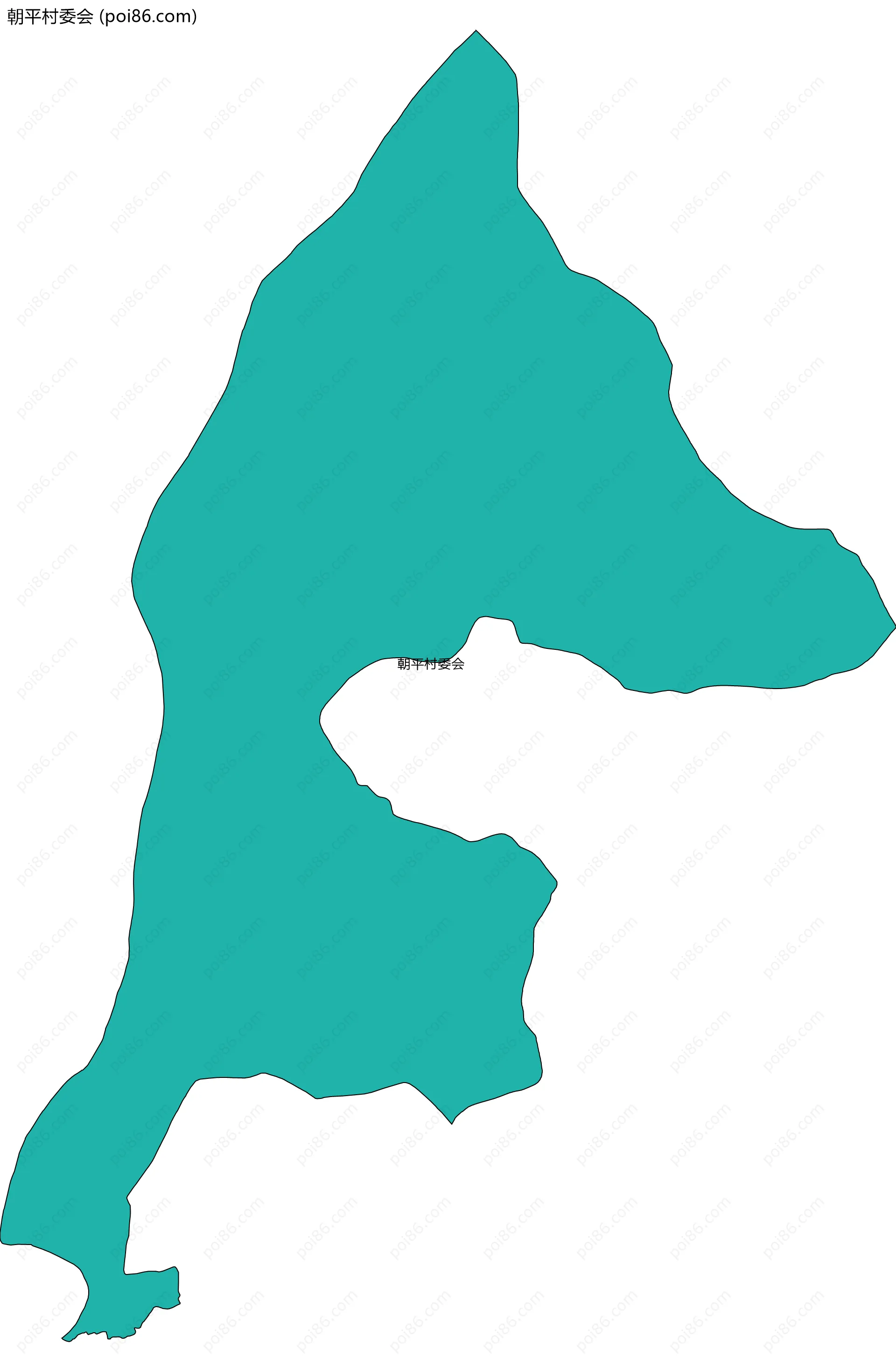 朝平村委会边界地图