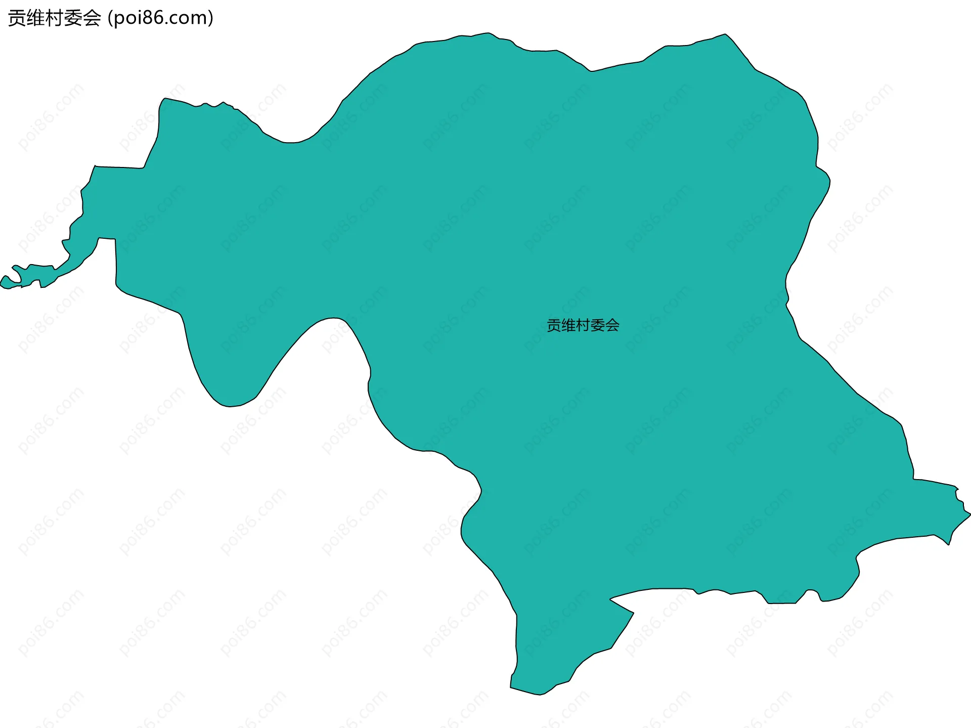 贡维村委会边界地图