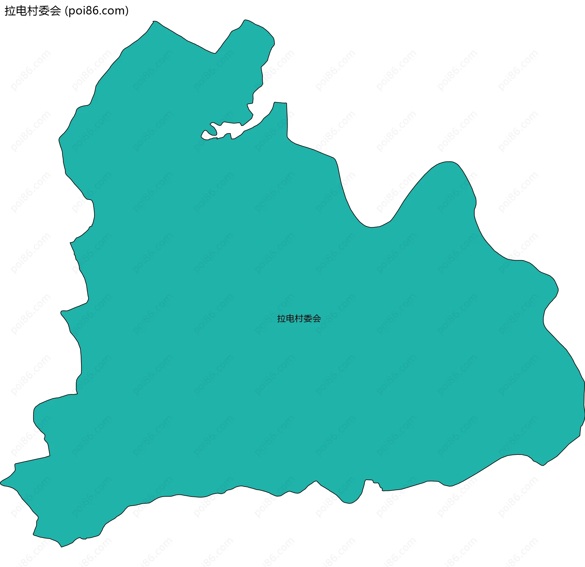 拉电村委会边界地图