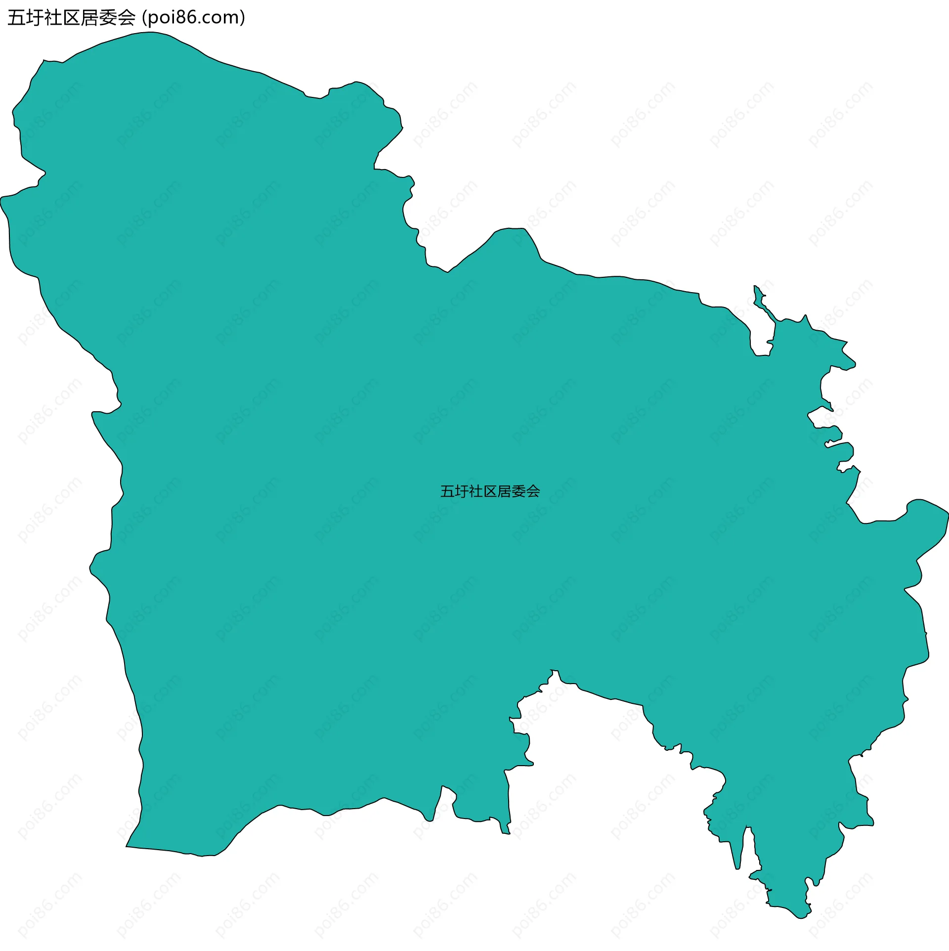 五圩社区居委会边界地图