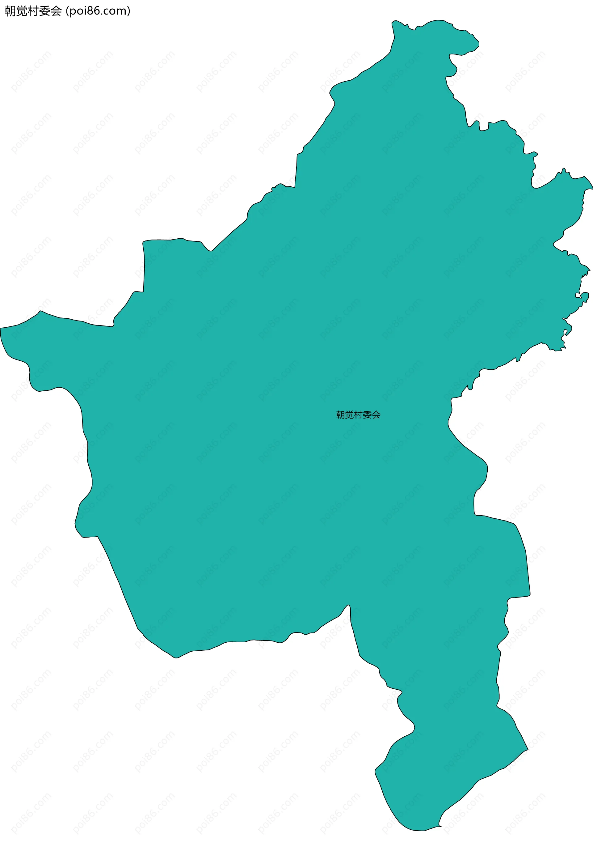 朝觉村委会边界地图