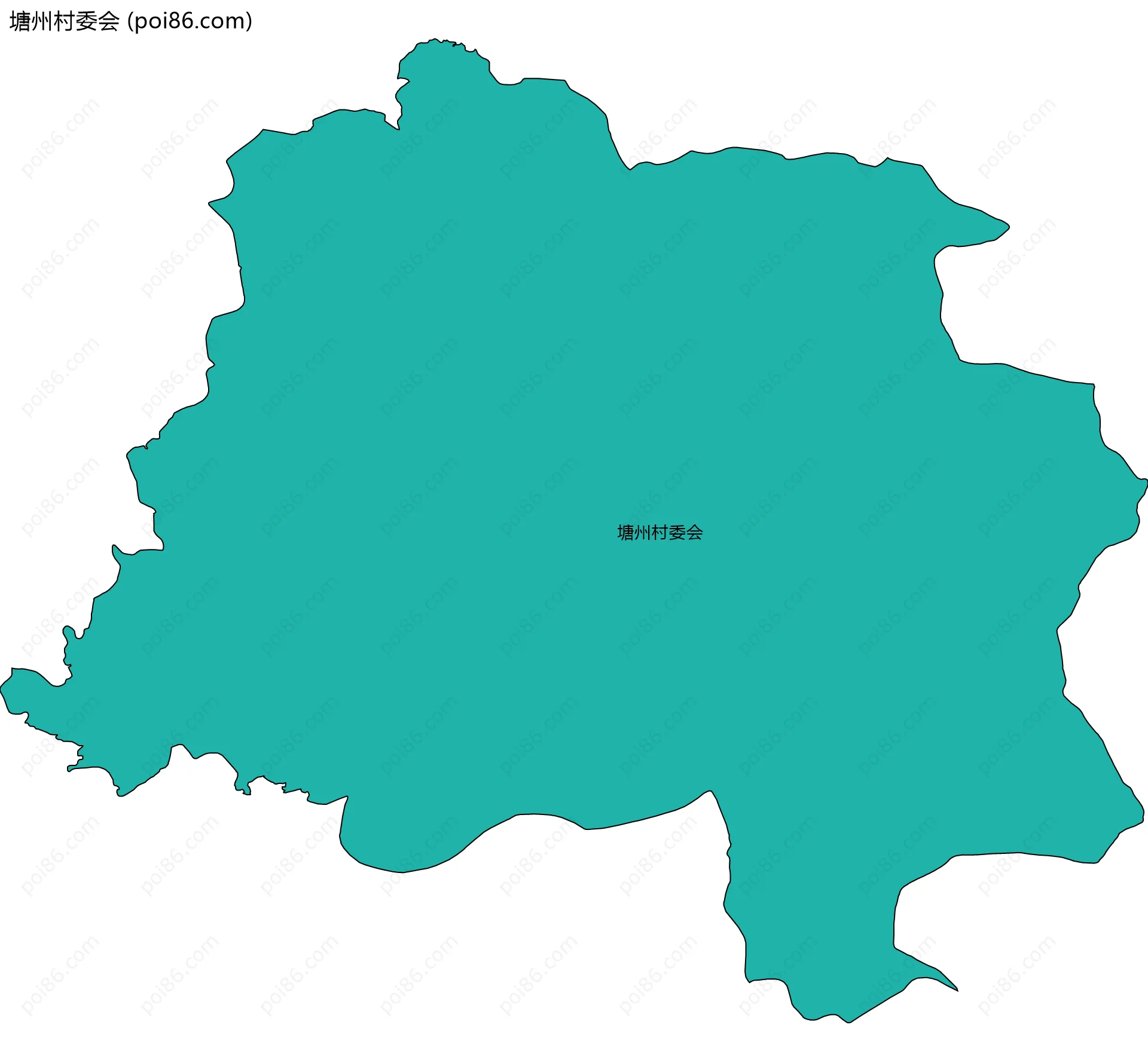 塘州村委会边界地图