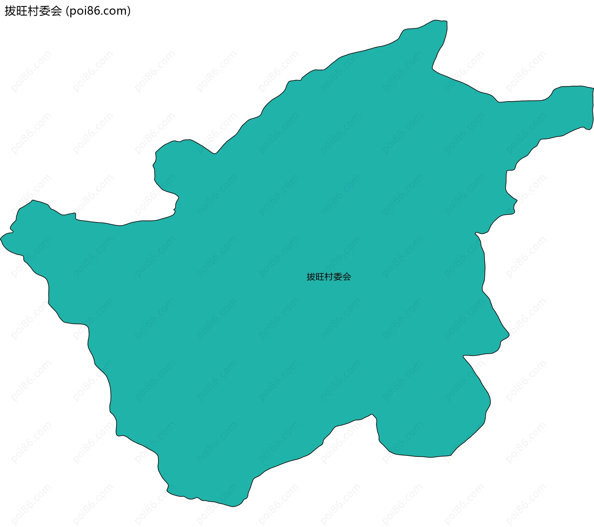 拔旺村委会边界地图