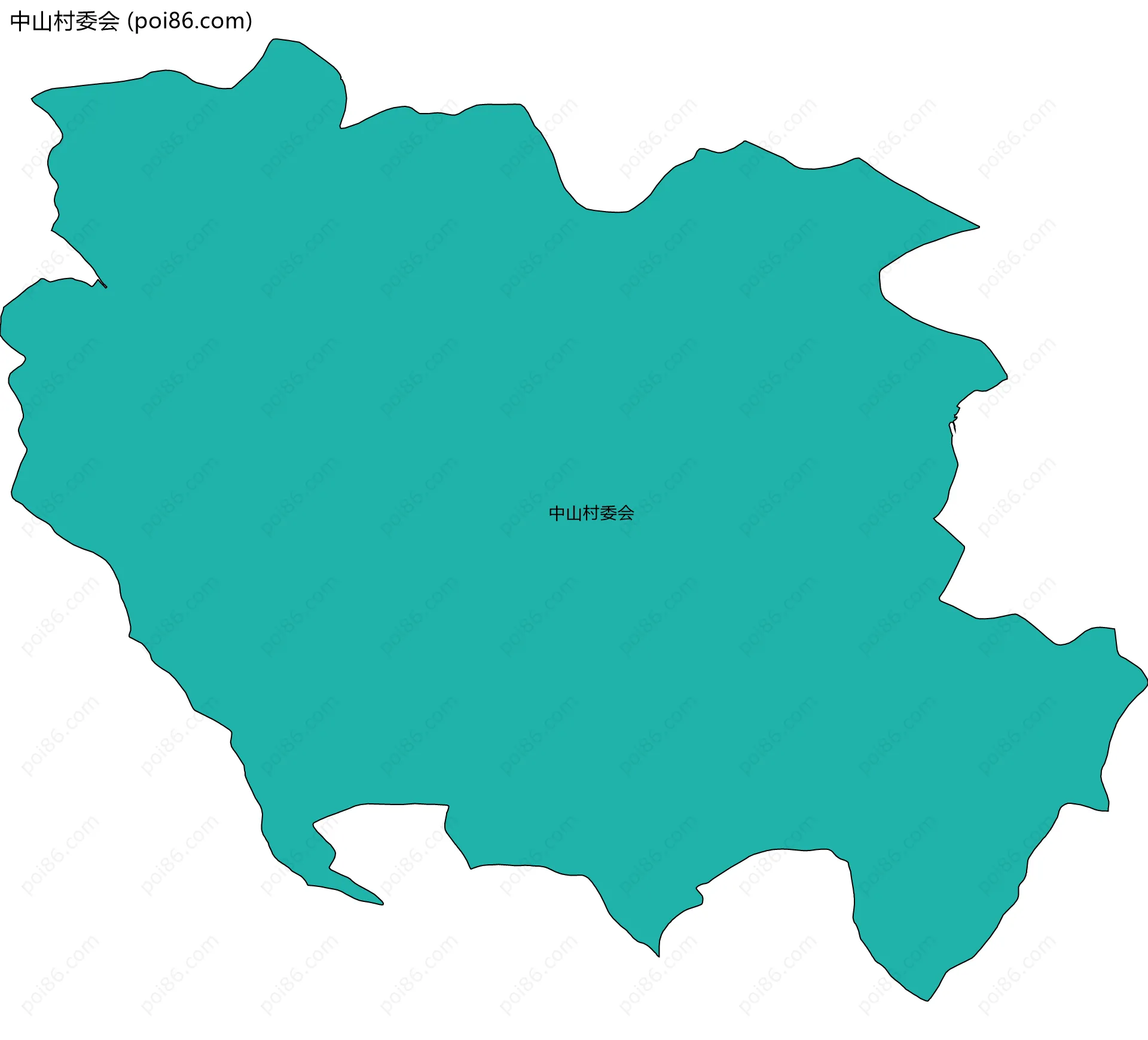 中山村委会边界地图