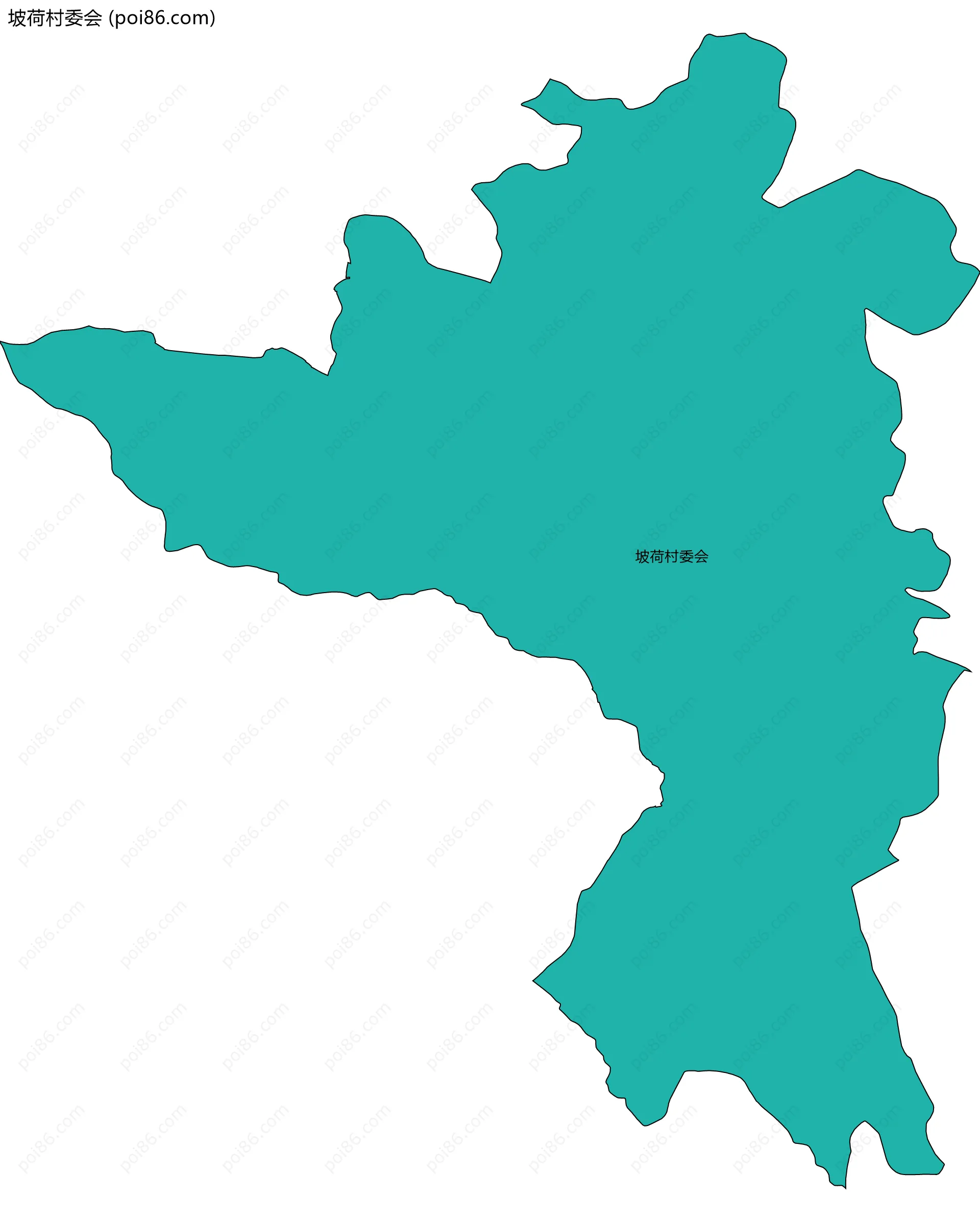 坡荷村委会边界地图