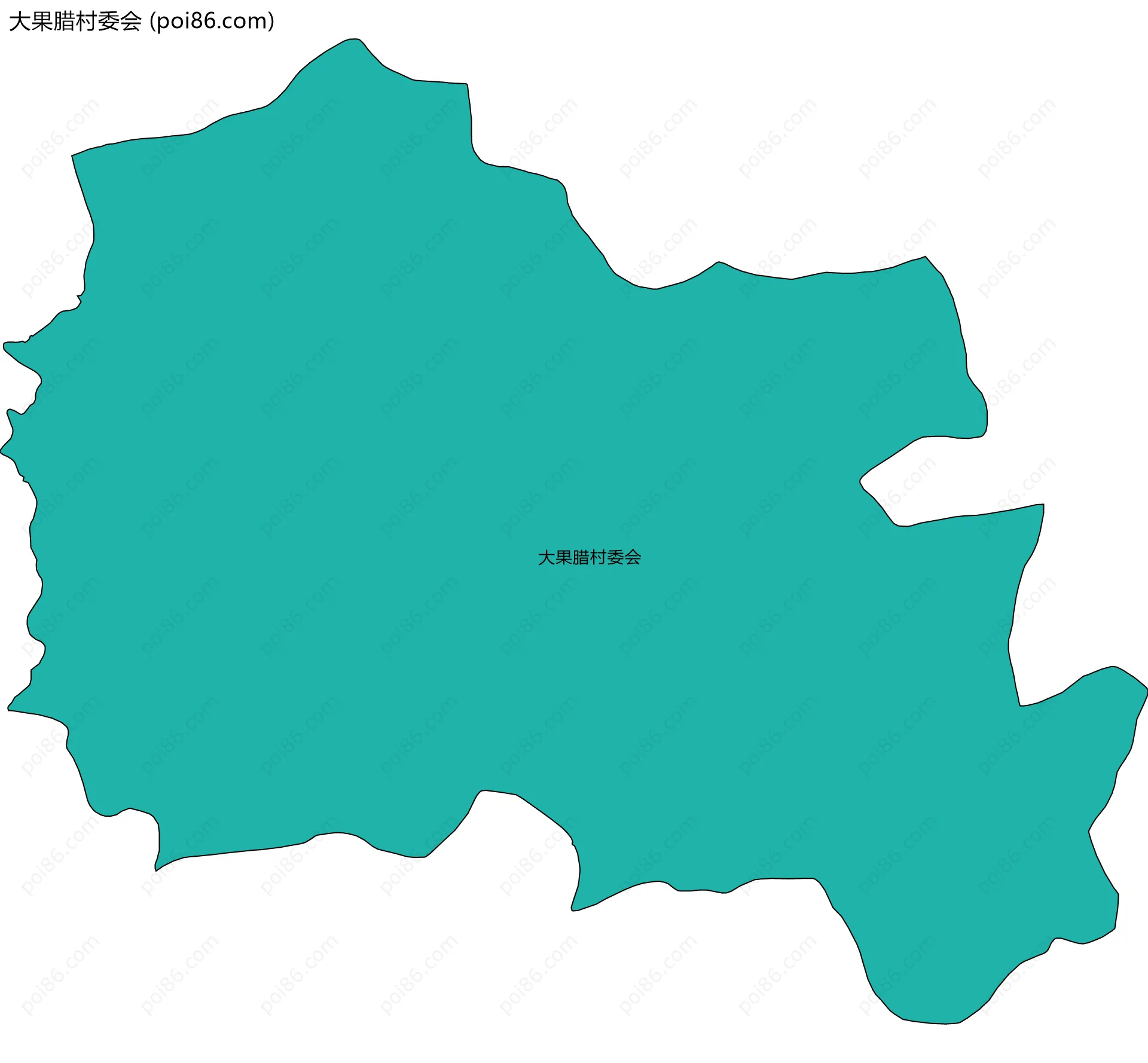 大果腊村委会边界地图