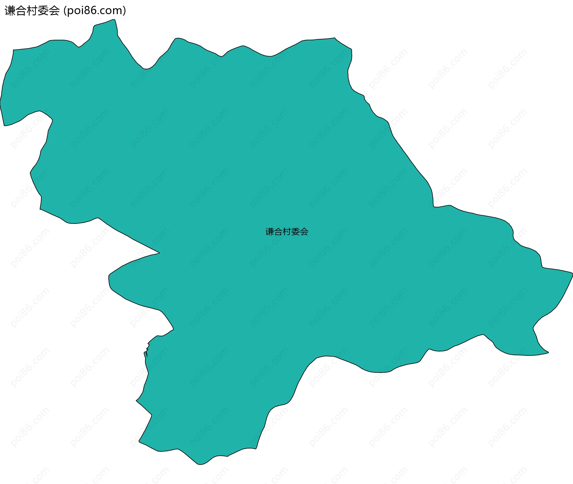 谦合村委会边界地图