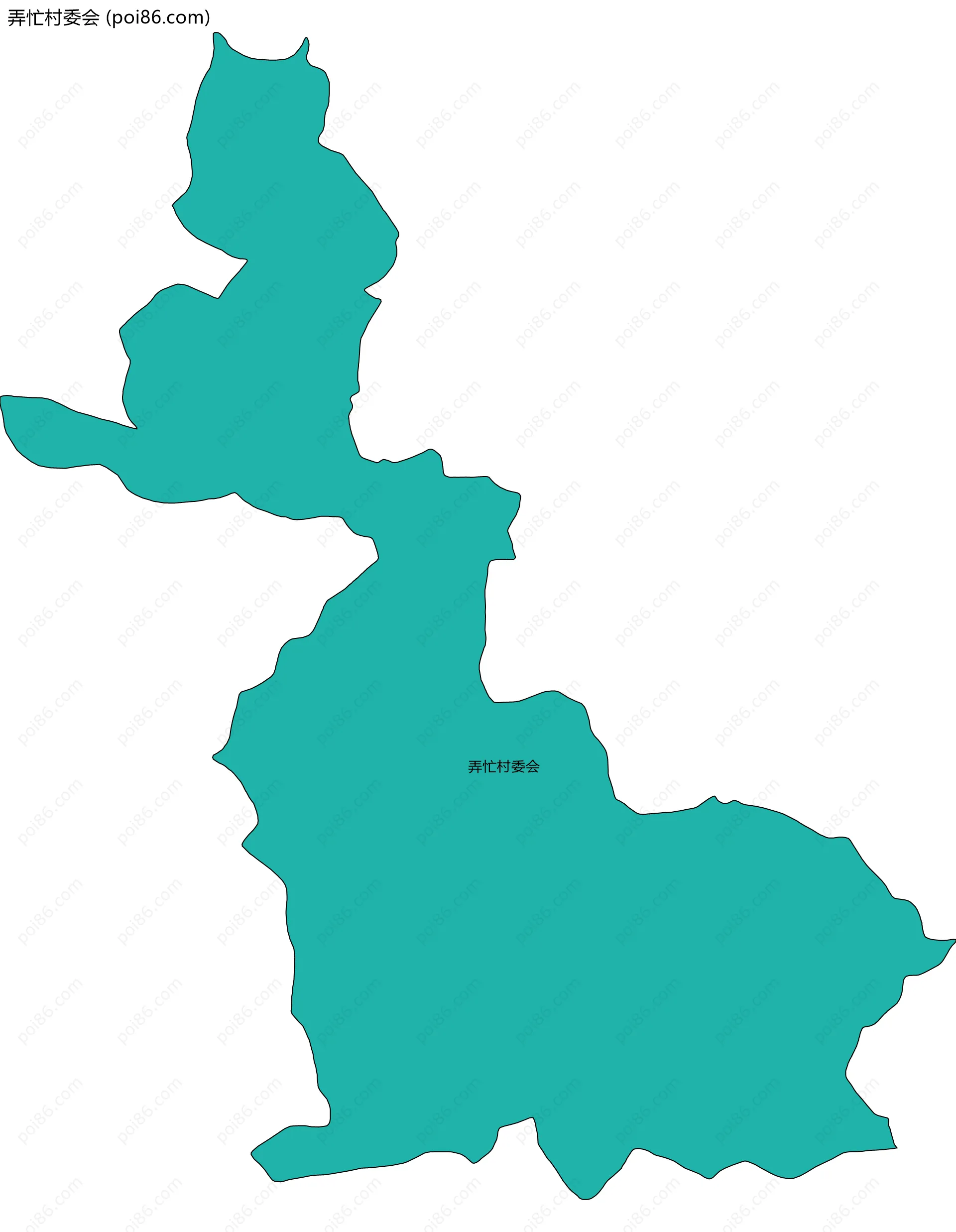 弄忙村委会边界地图