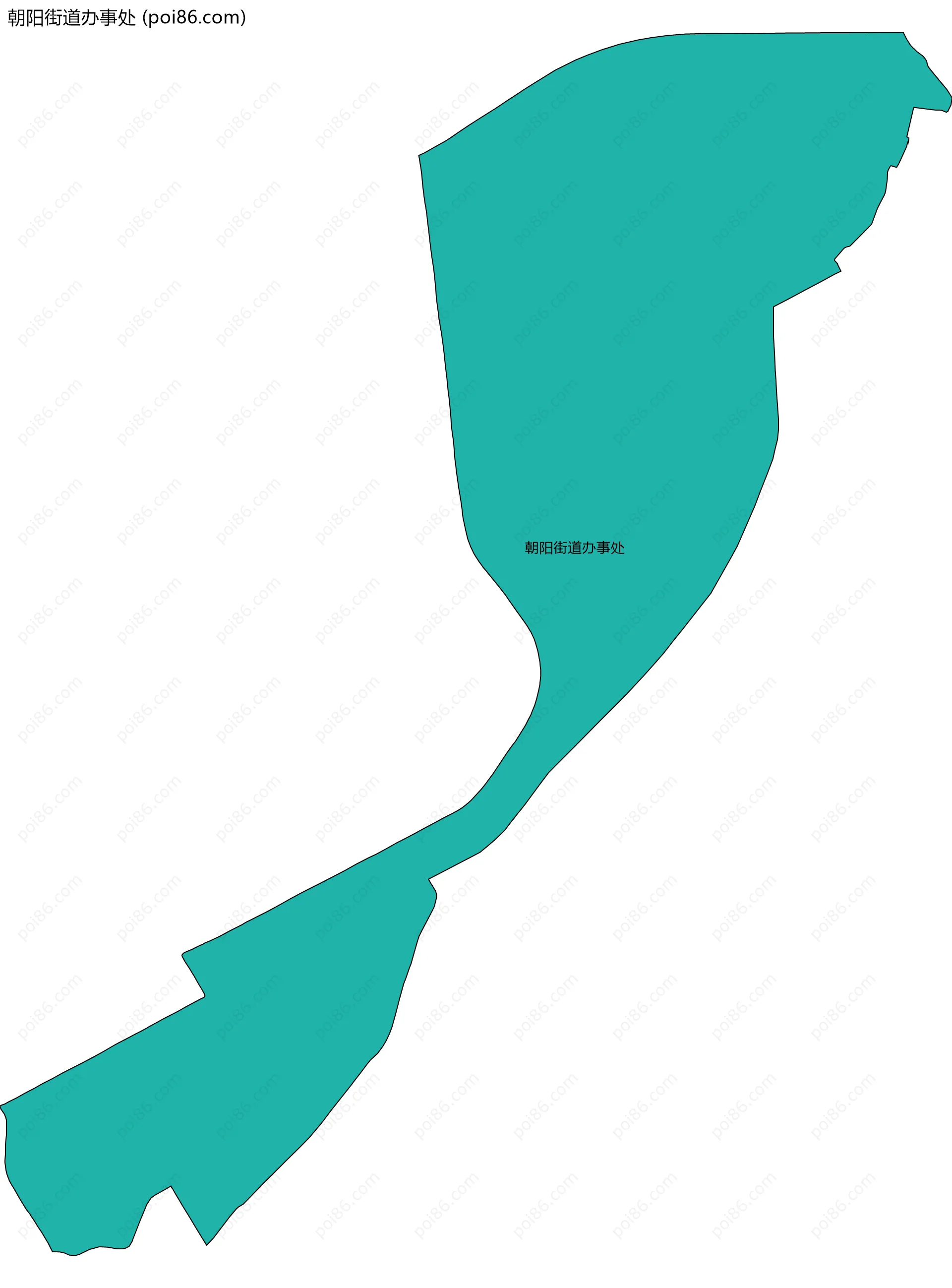 朝阳街道办事处边界地图