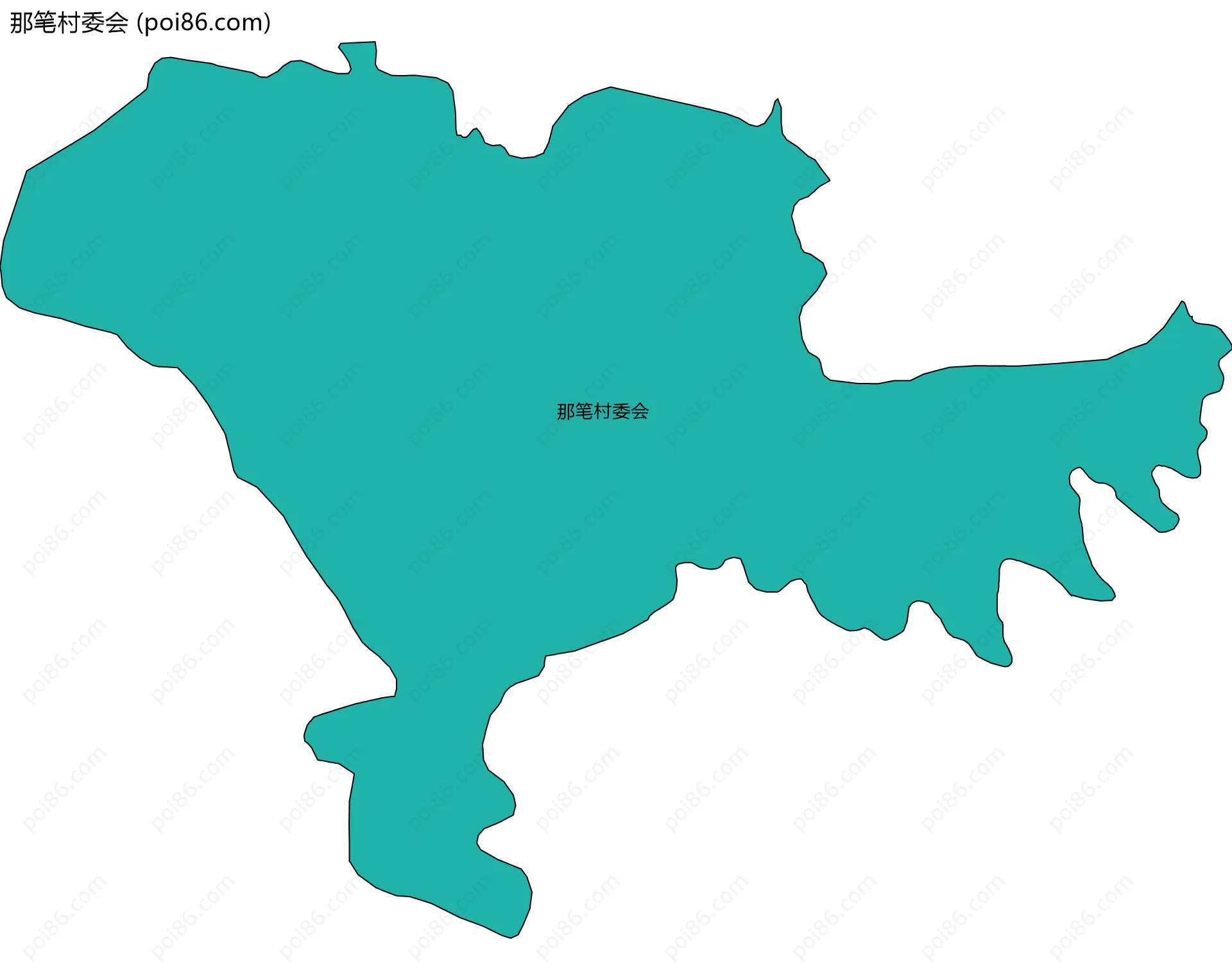 那笔村委会边界地图