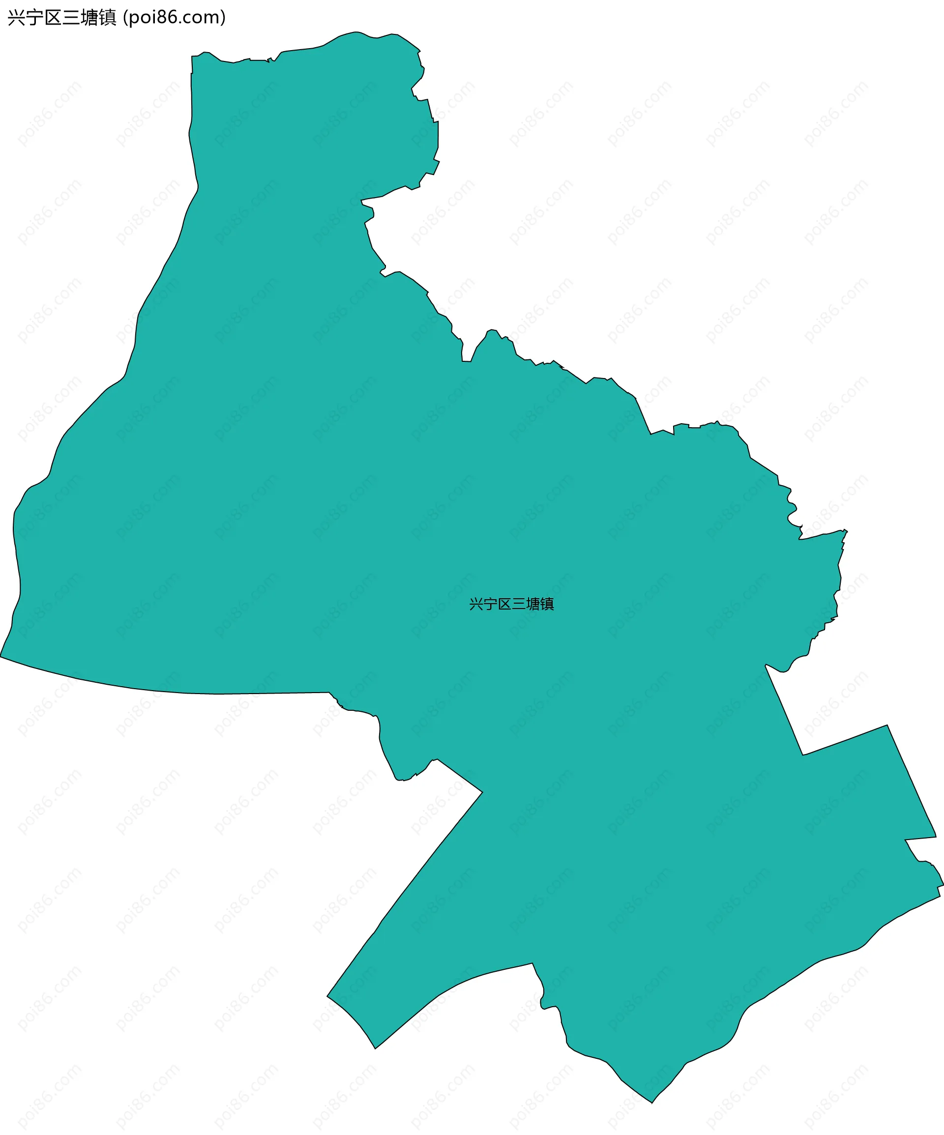 兴宁区三塘镇边界地图