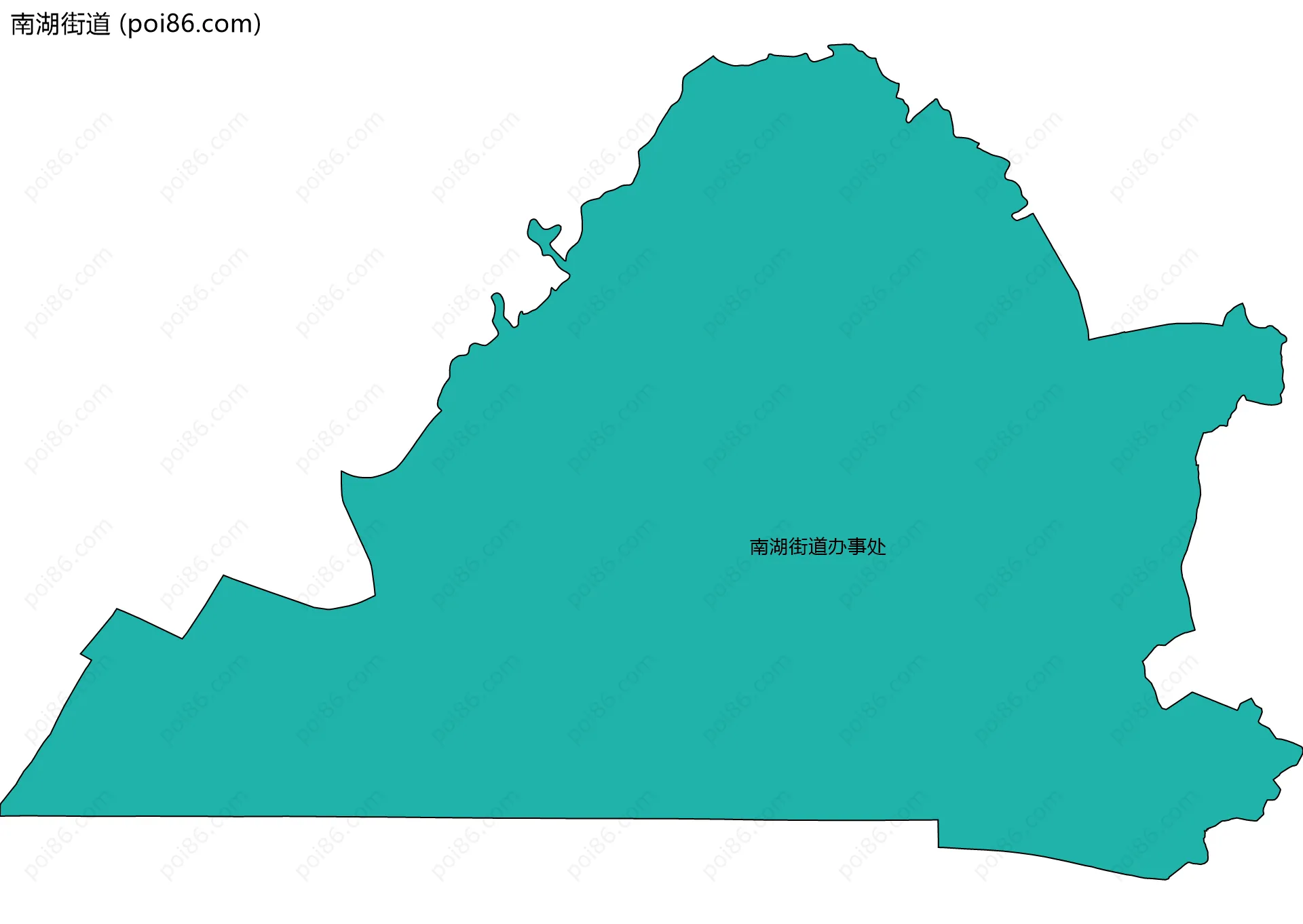 南湖街道边界地图(五级行政区划)