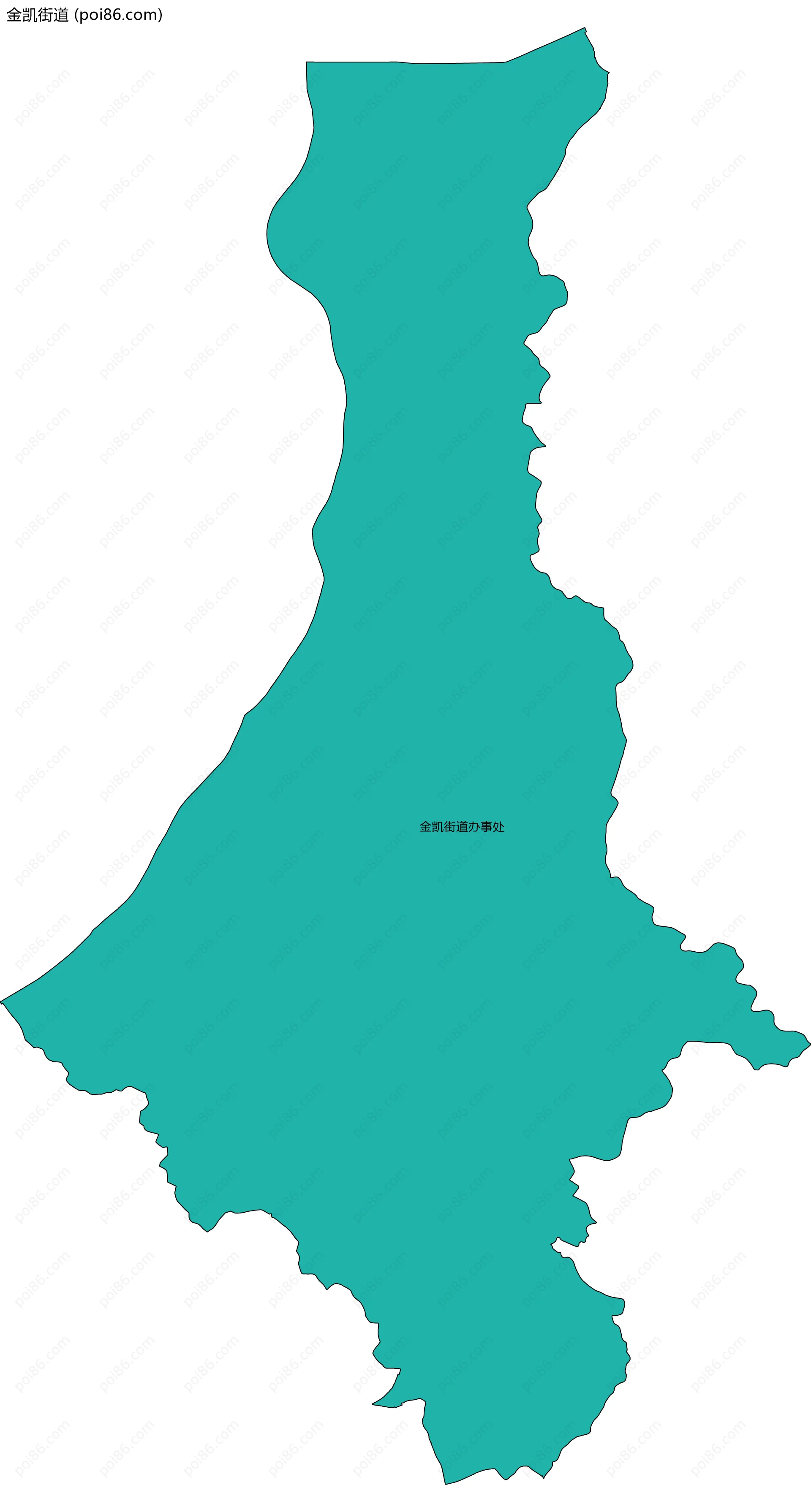金凯街道边界地图(五级行政区划)
