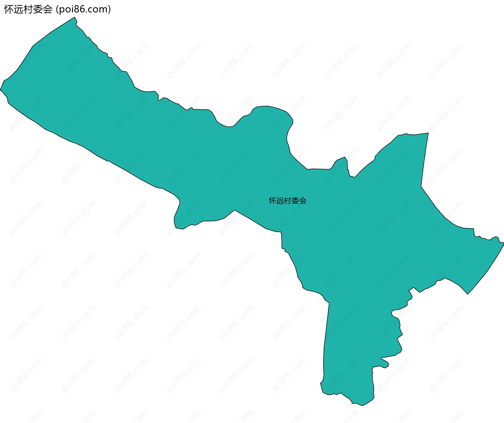 怀远村委会边界地图