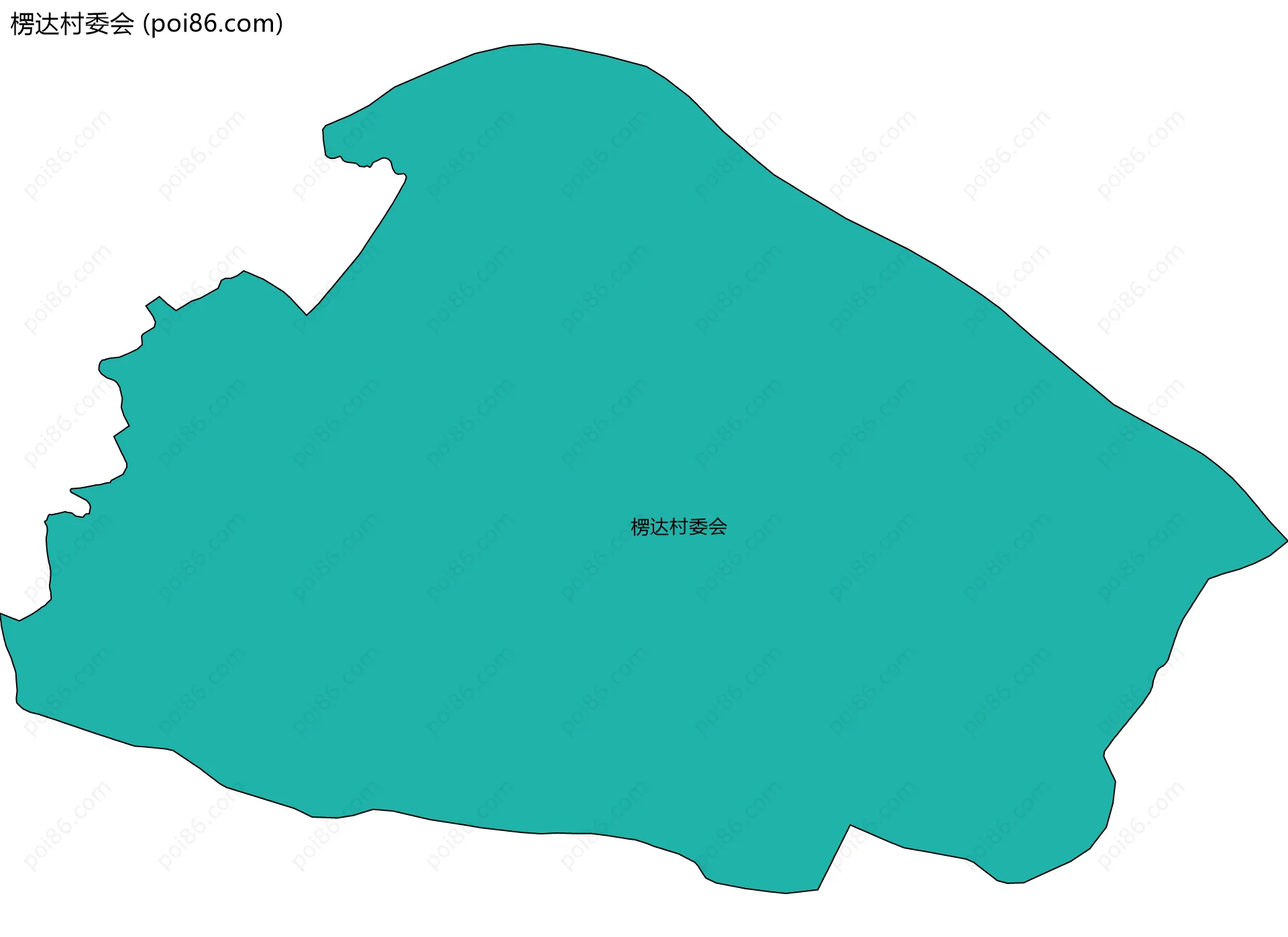 楞达村委会边界地图