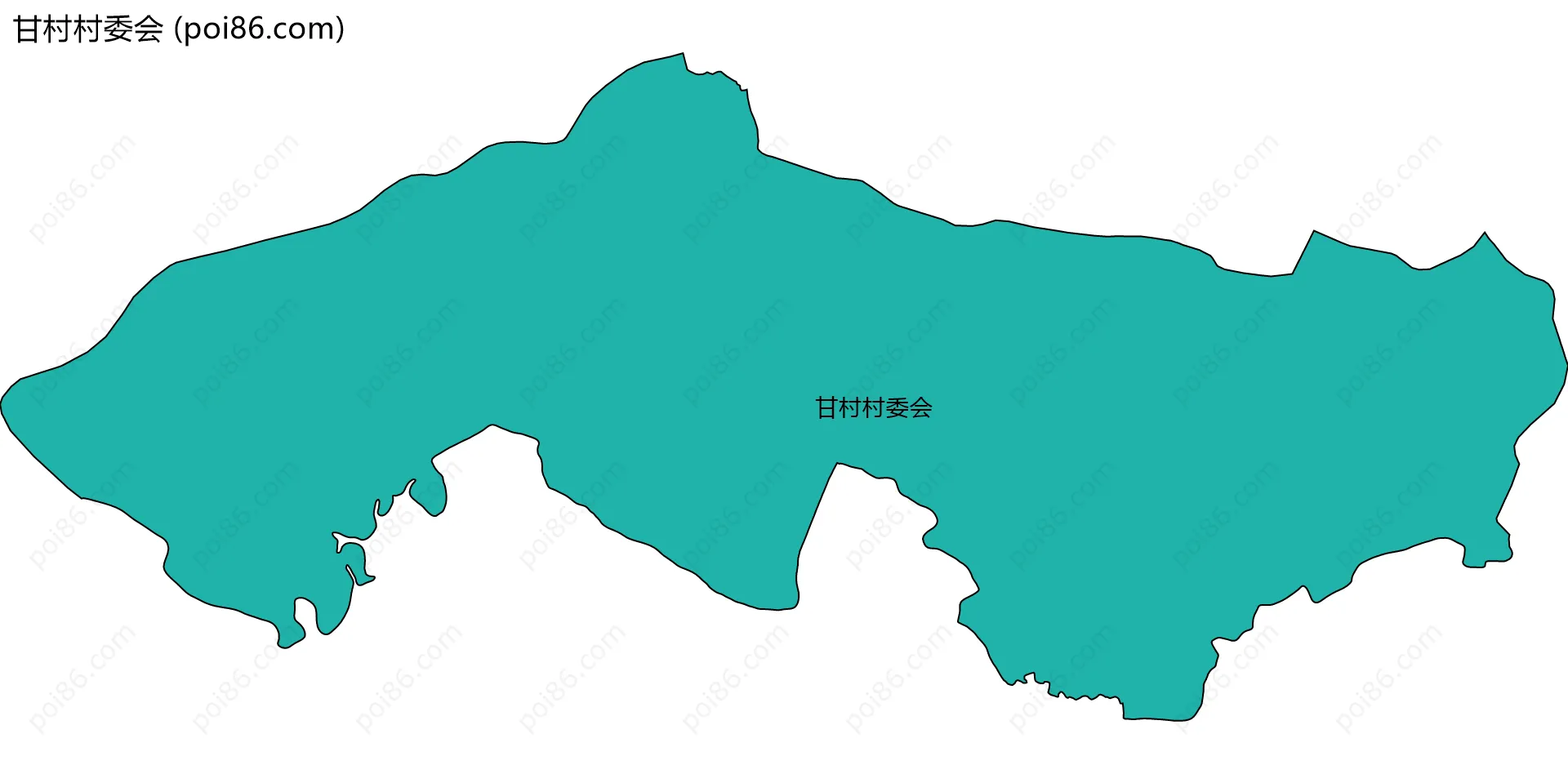 甘村村委会边界地图