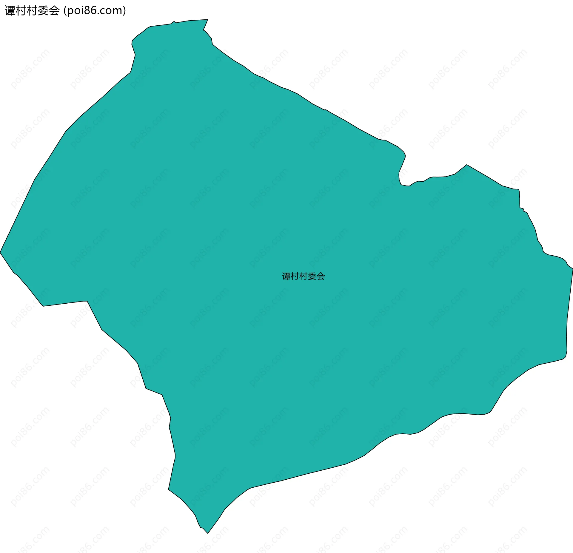 谭村村委会边界地图