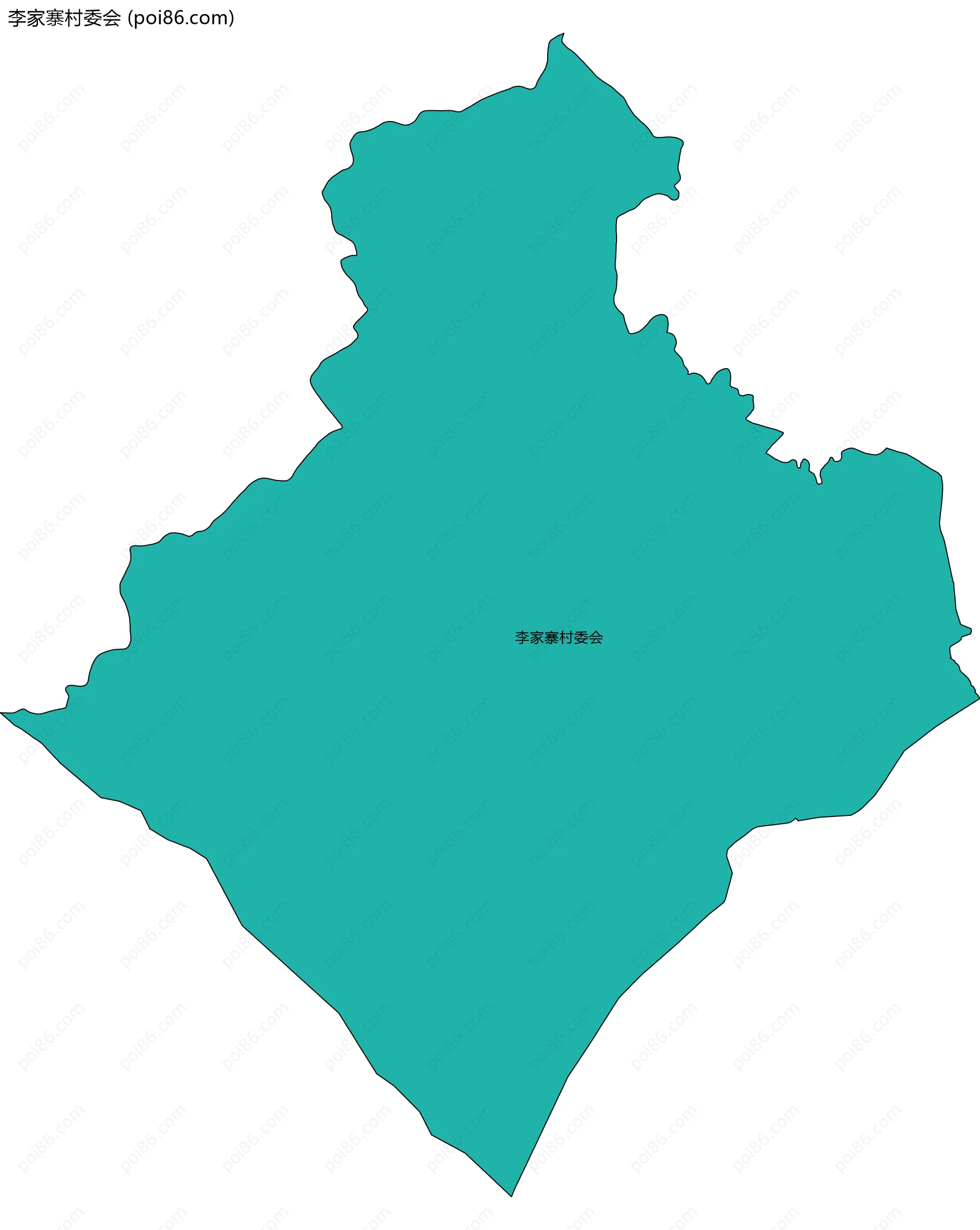 李家寨村委会边界地图