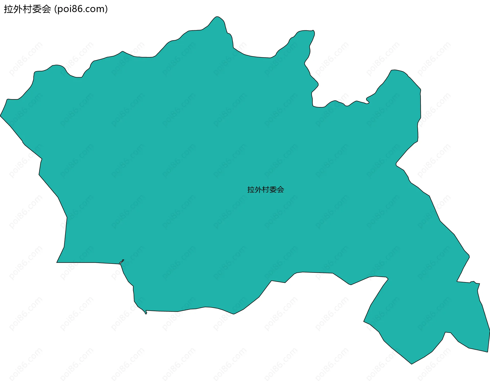 拉外村委会边界地图