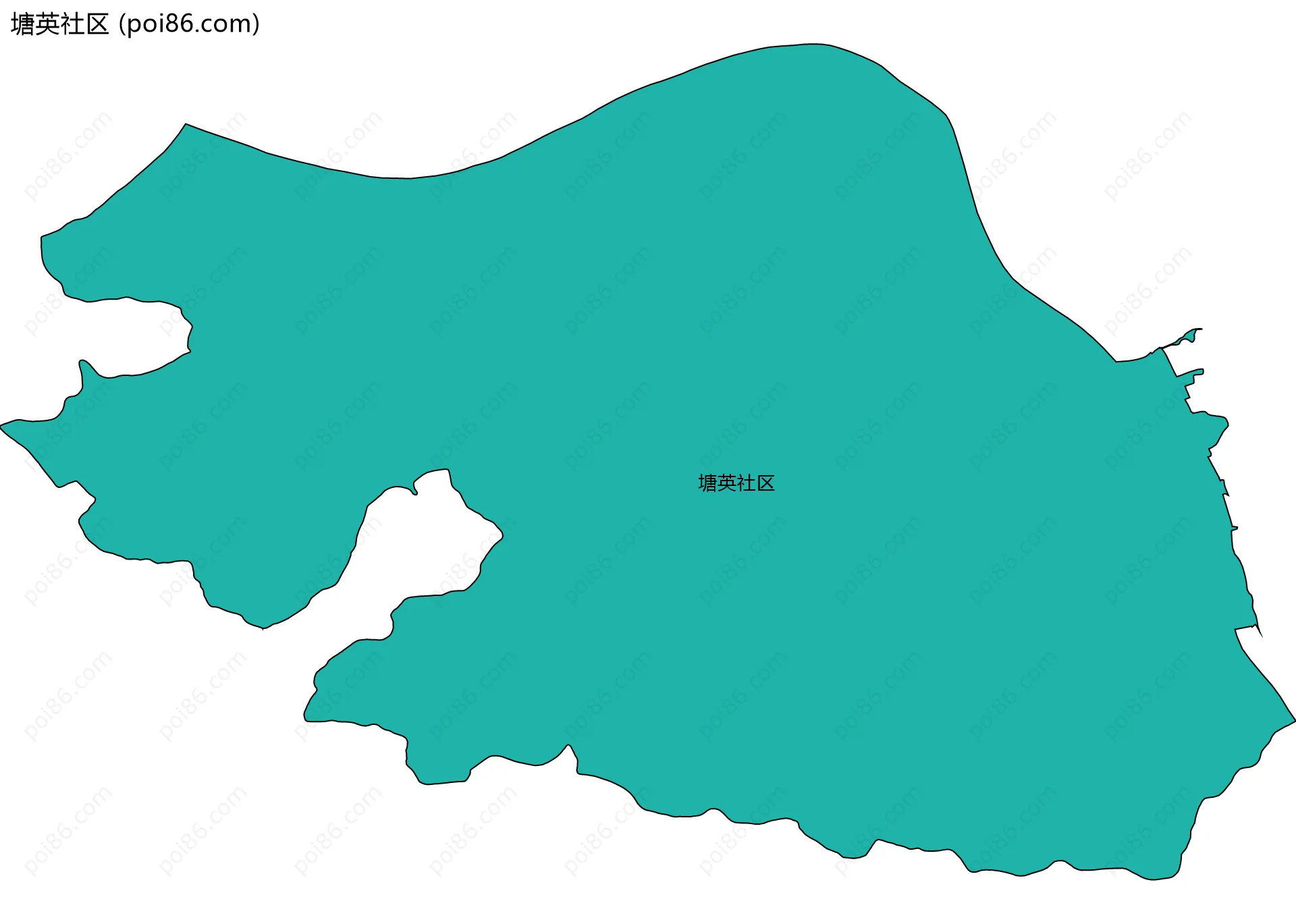 塘英社区边界地图