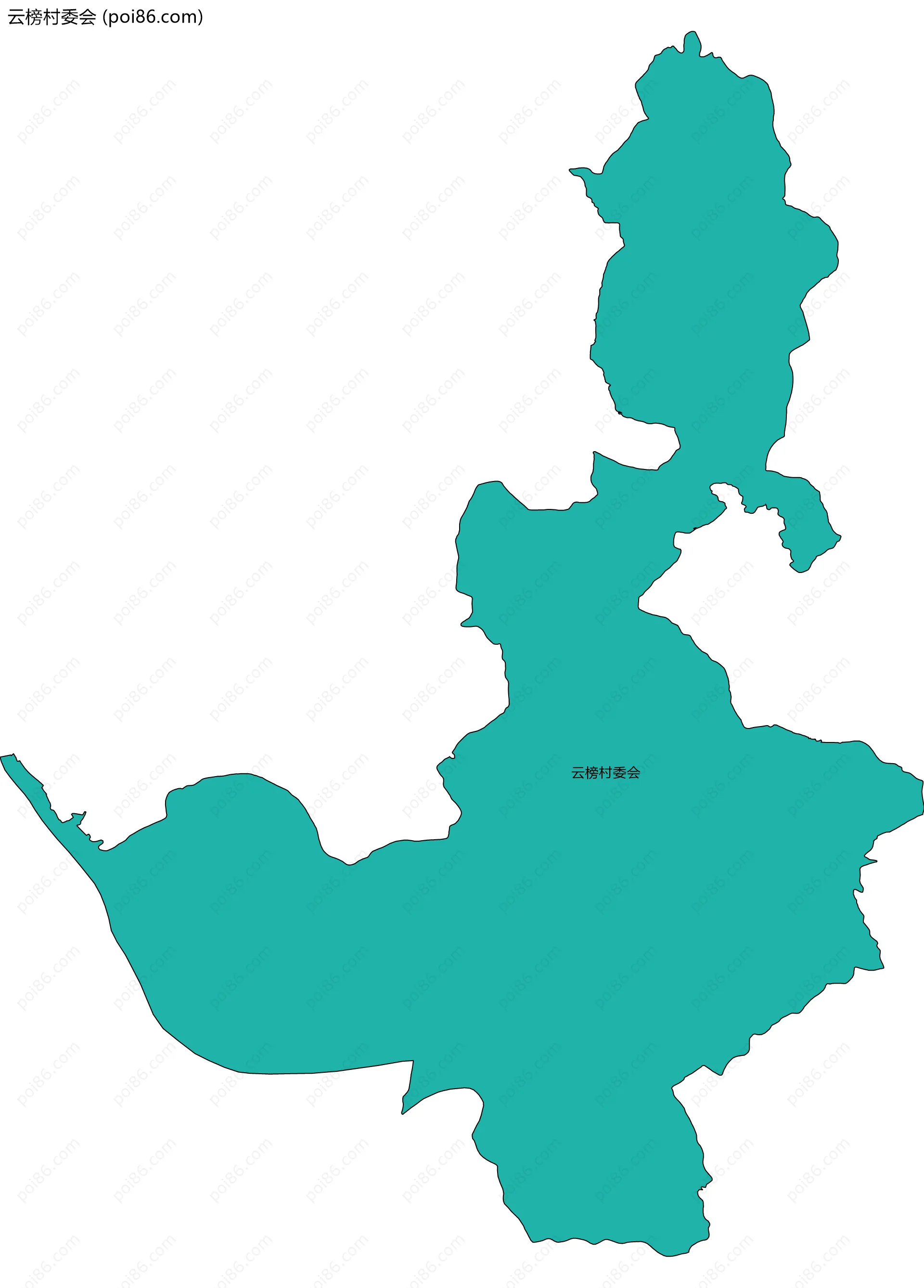 云榜村委会边界地图