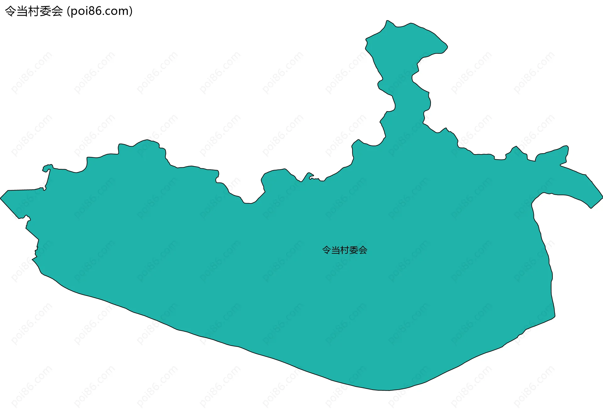 令当村委会边界地图