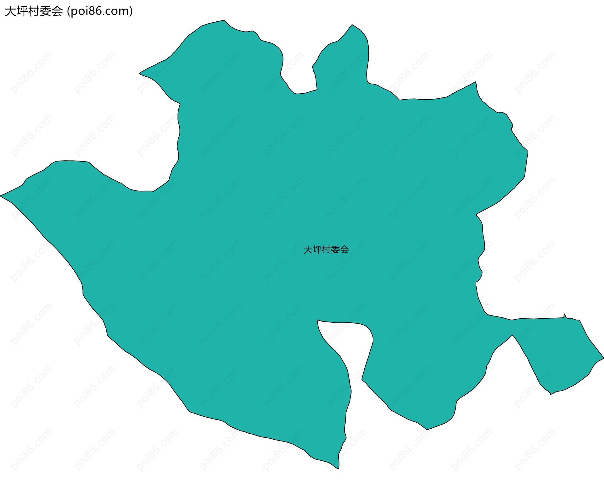 大坪村委会边界地图