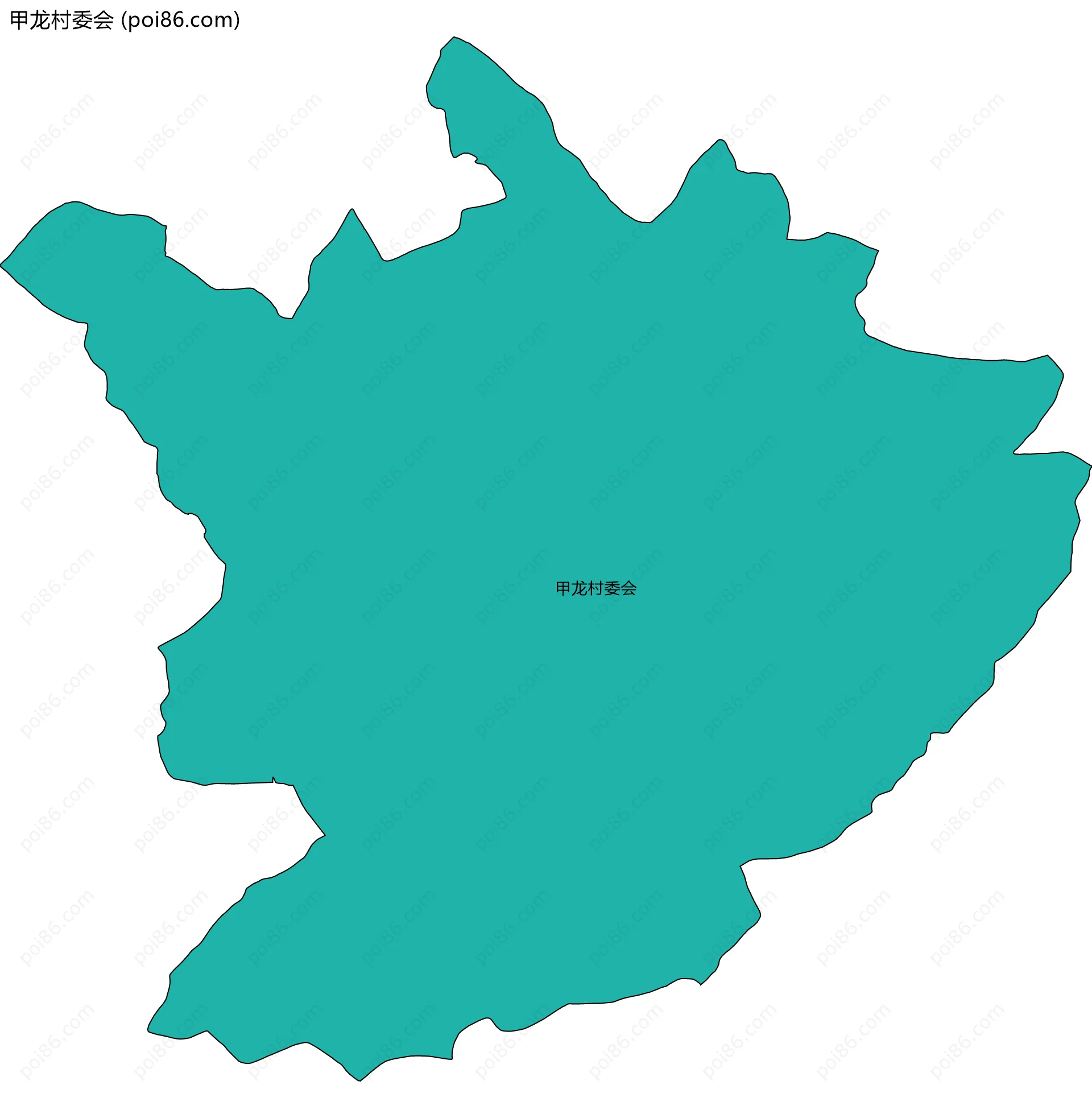 甲龙村委会边界地图