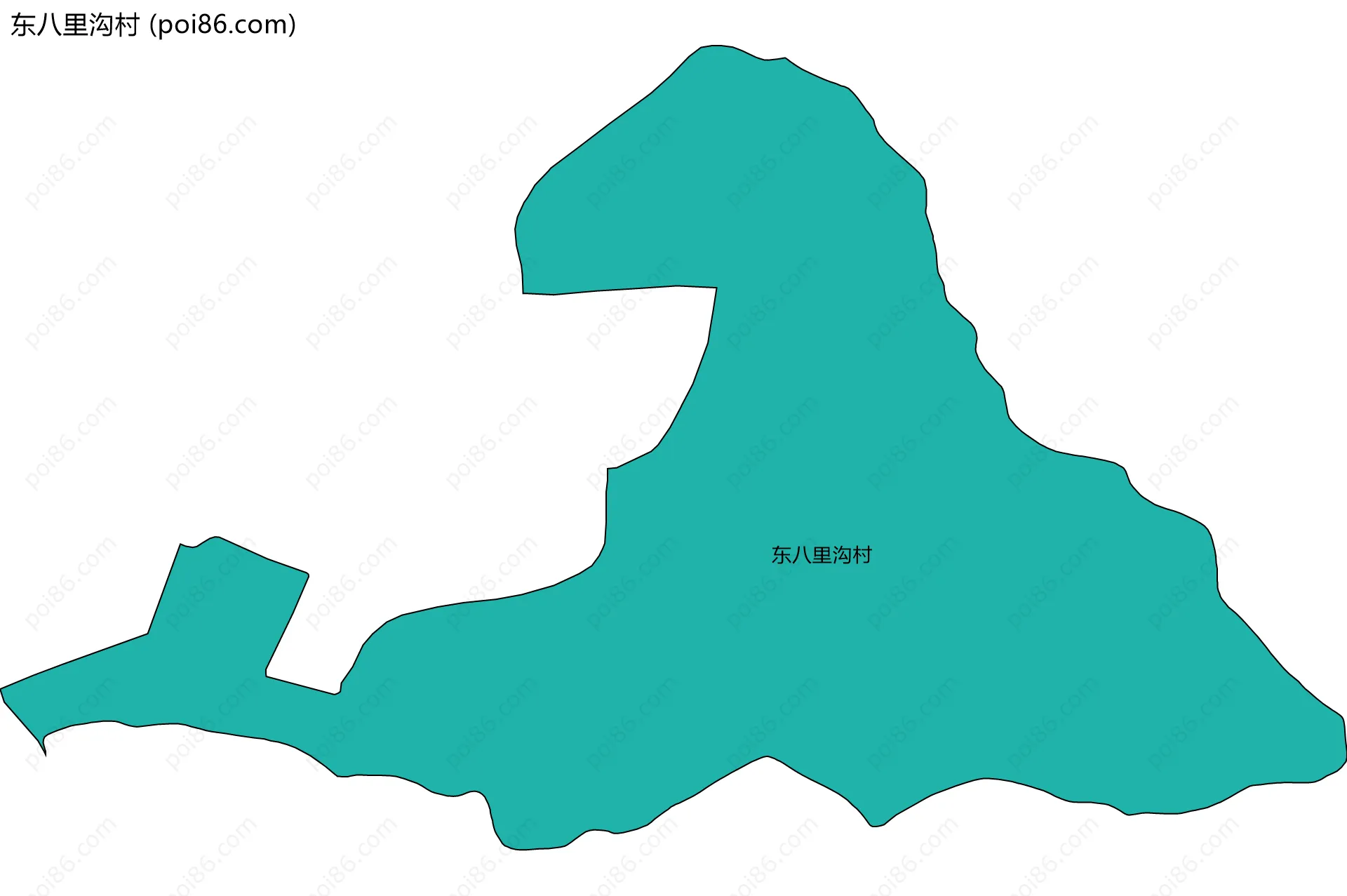 东八里沟村边界地图