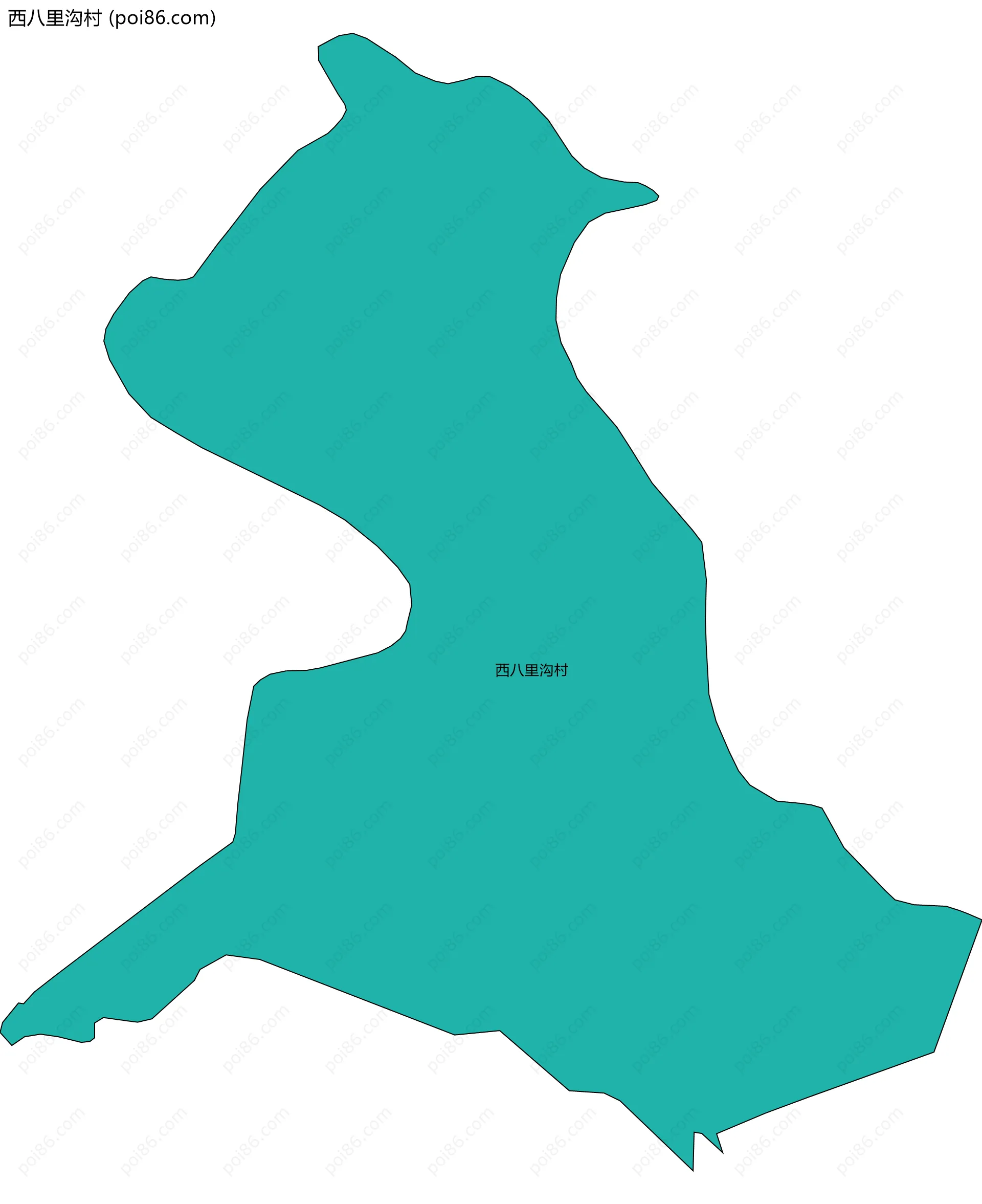 西八里沟村边界地图