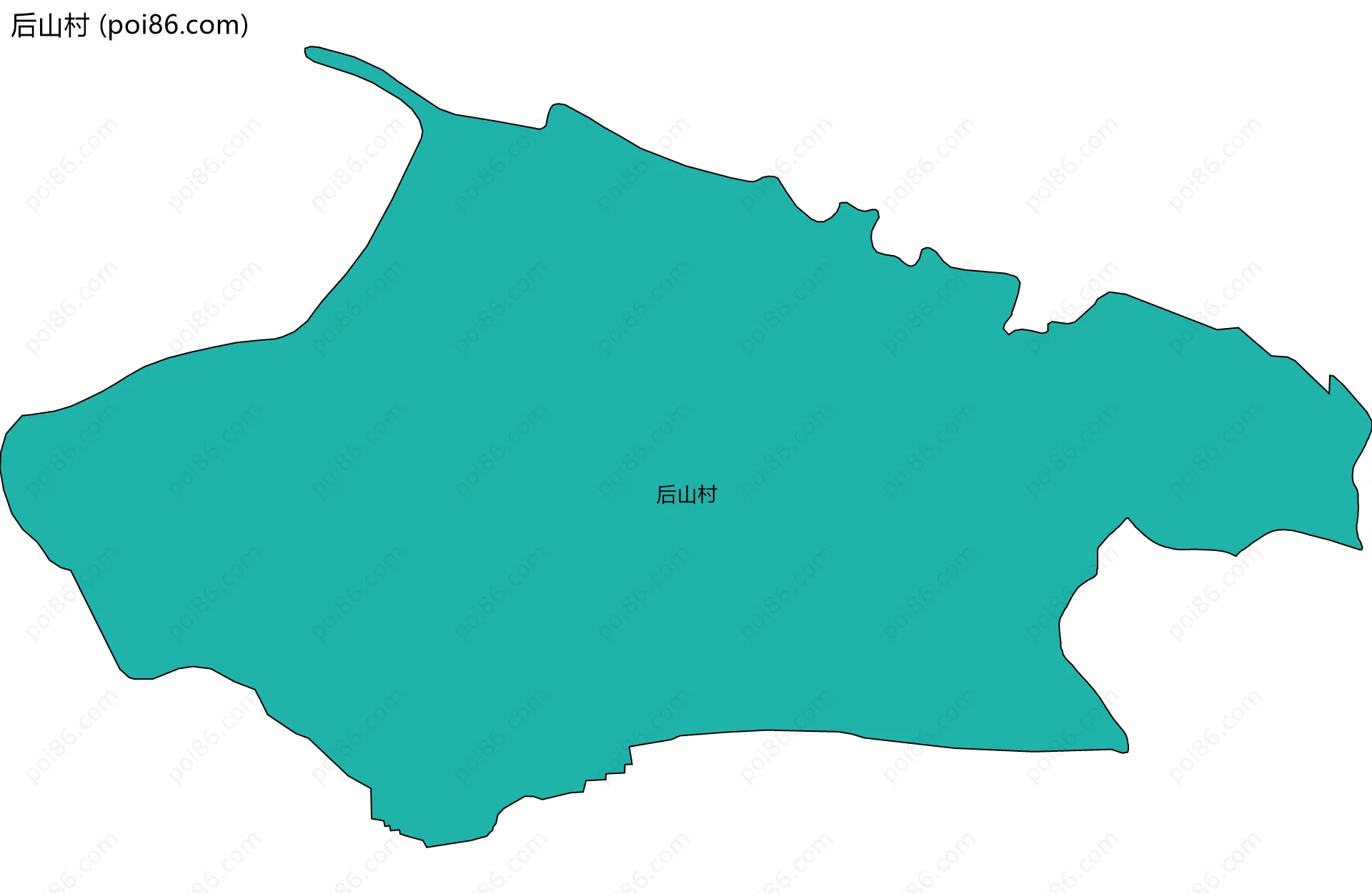 后山村边界地图