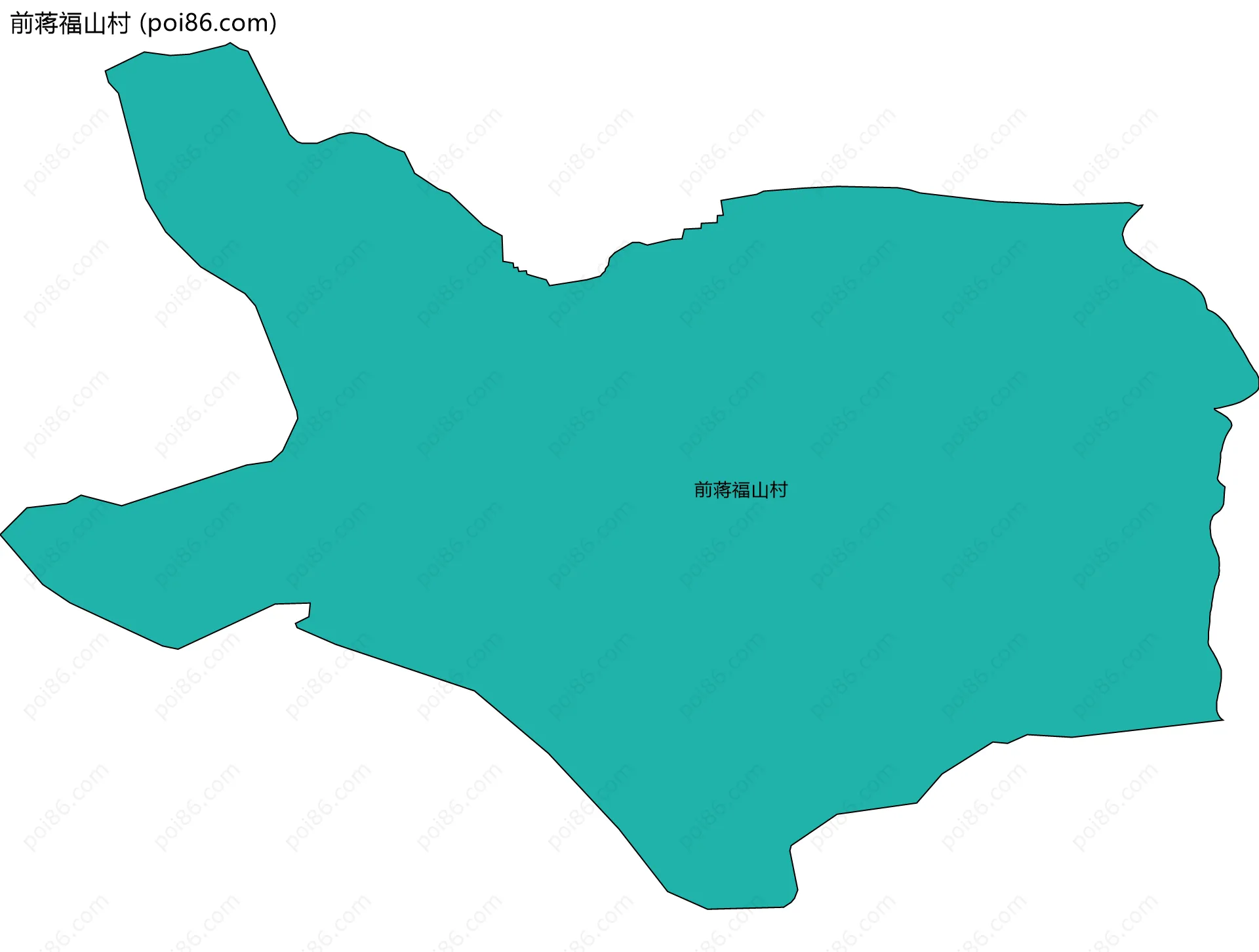 前蒋福山村边界地图