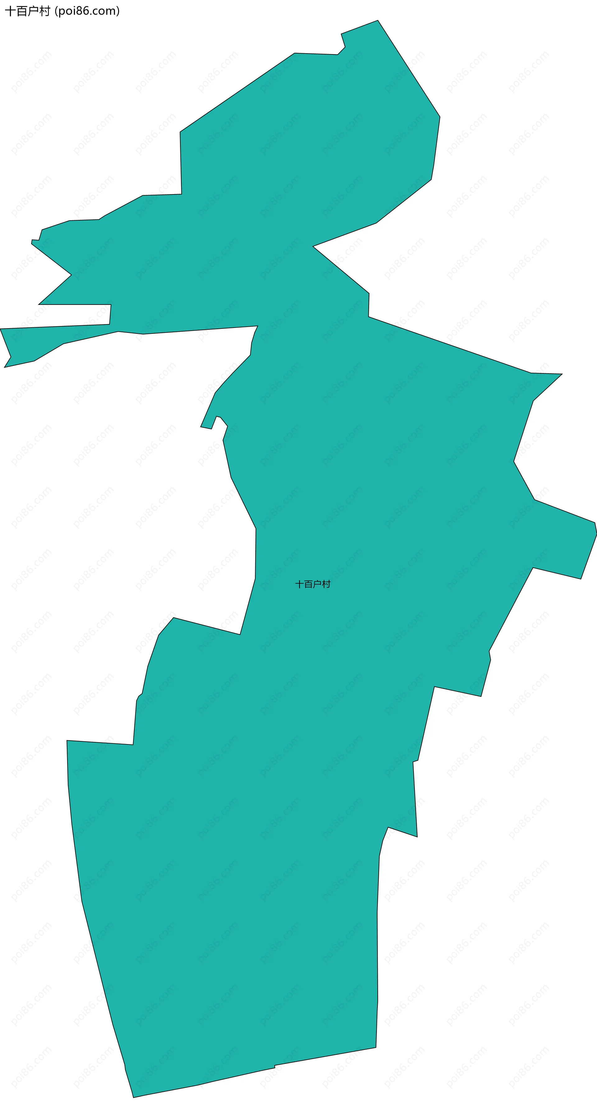 十百户村边界地图