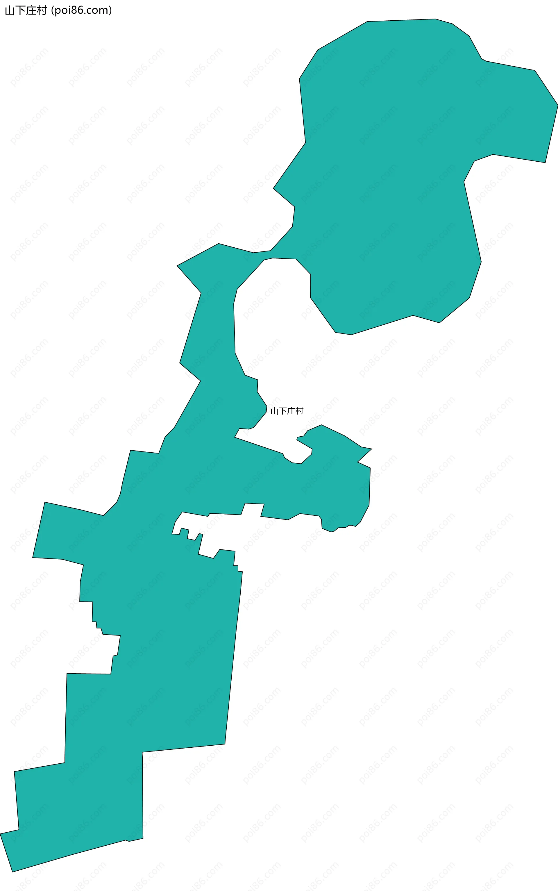 山下庄村边界地图