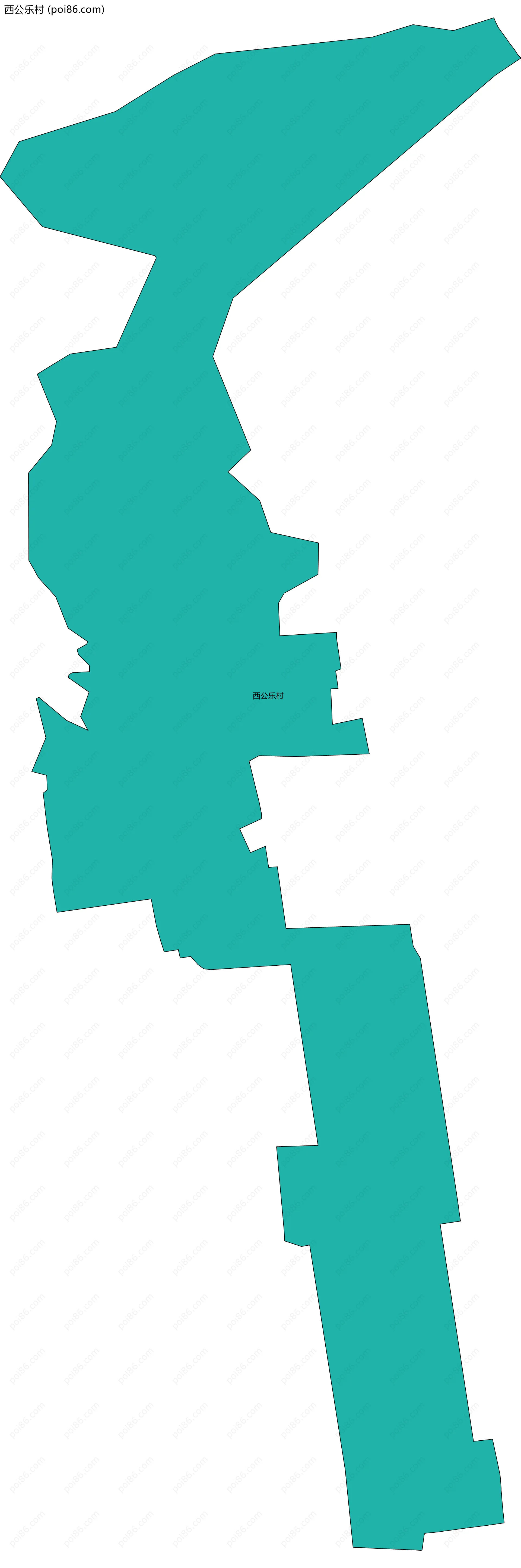 西公乐村边界地图