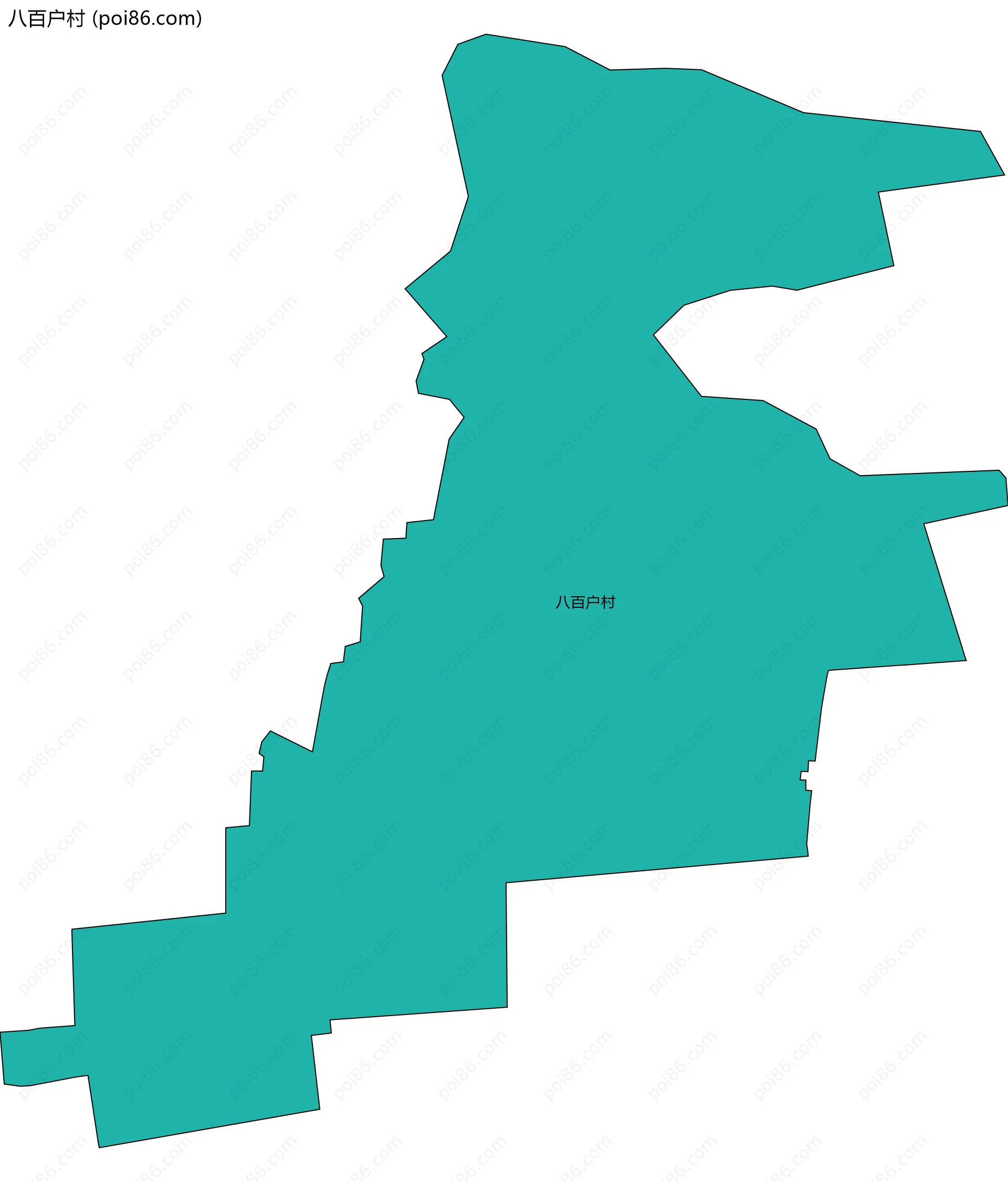 八百户村边界地图