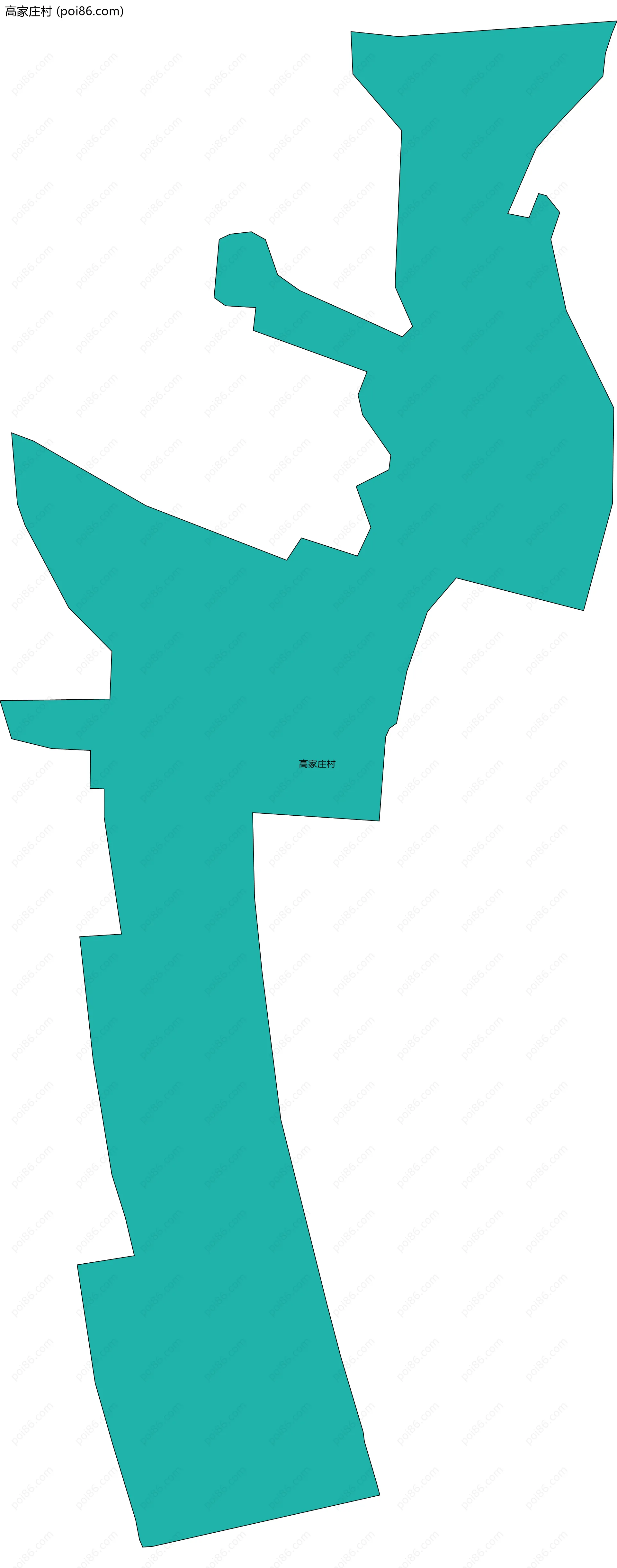 高家庄村边界地图