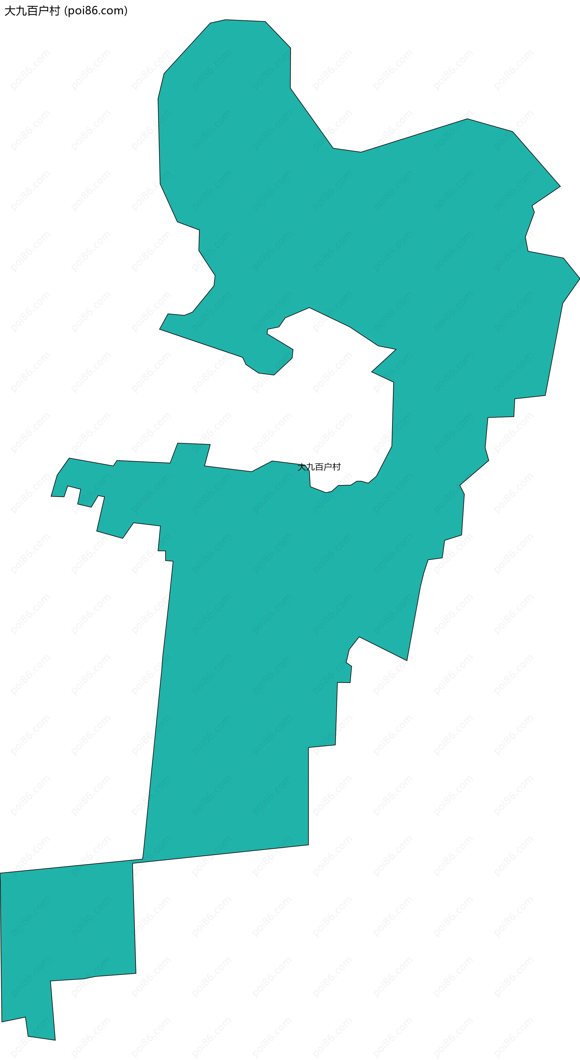 大九百户村边界地图