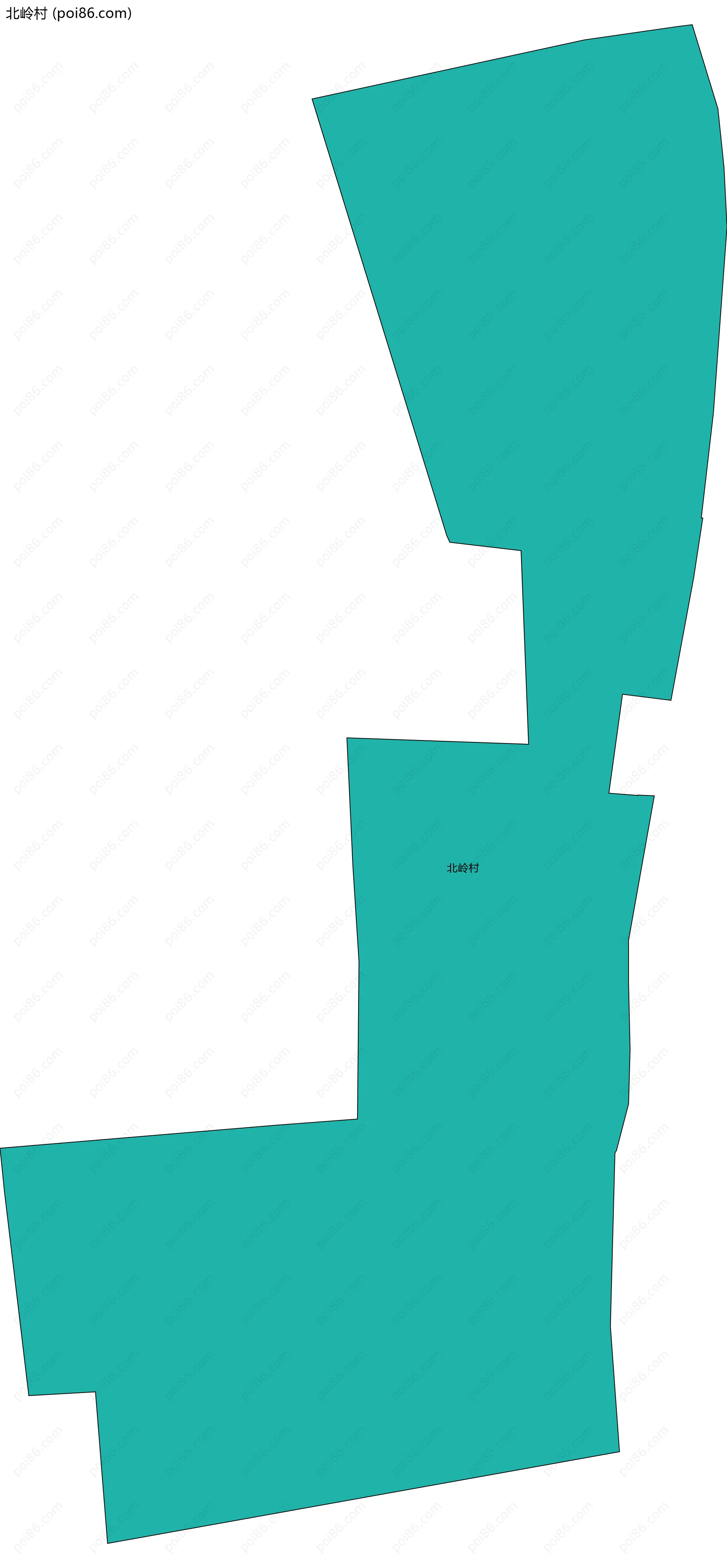 北岭村边界地图