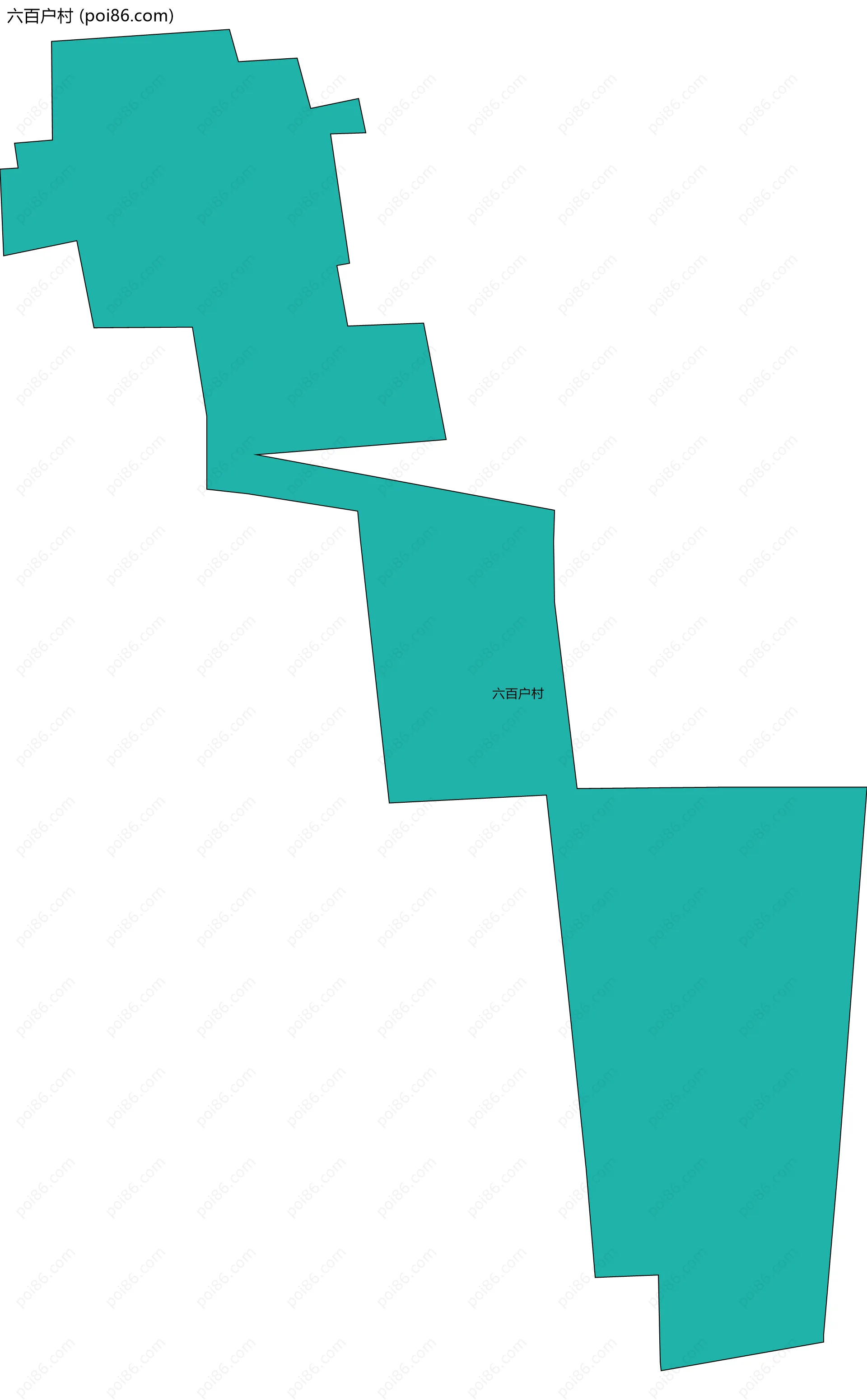 六百户村边界地图