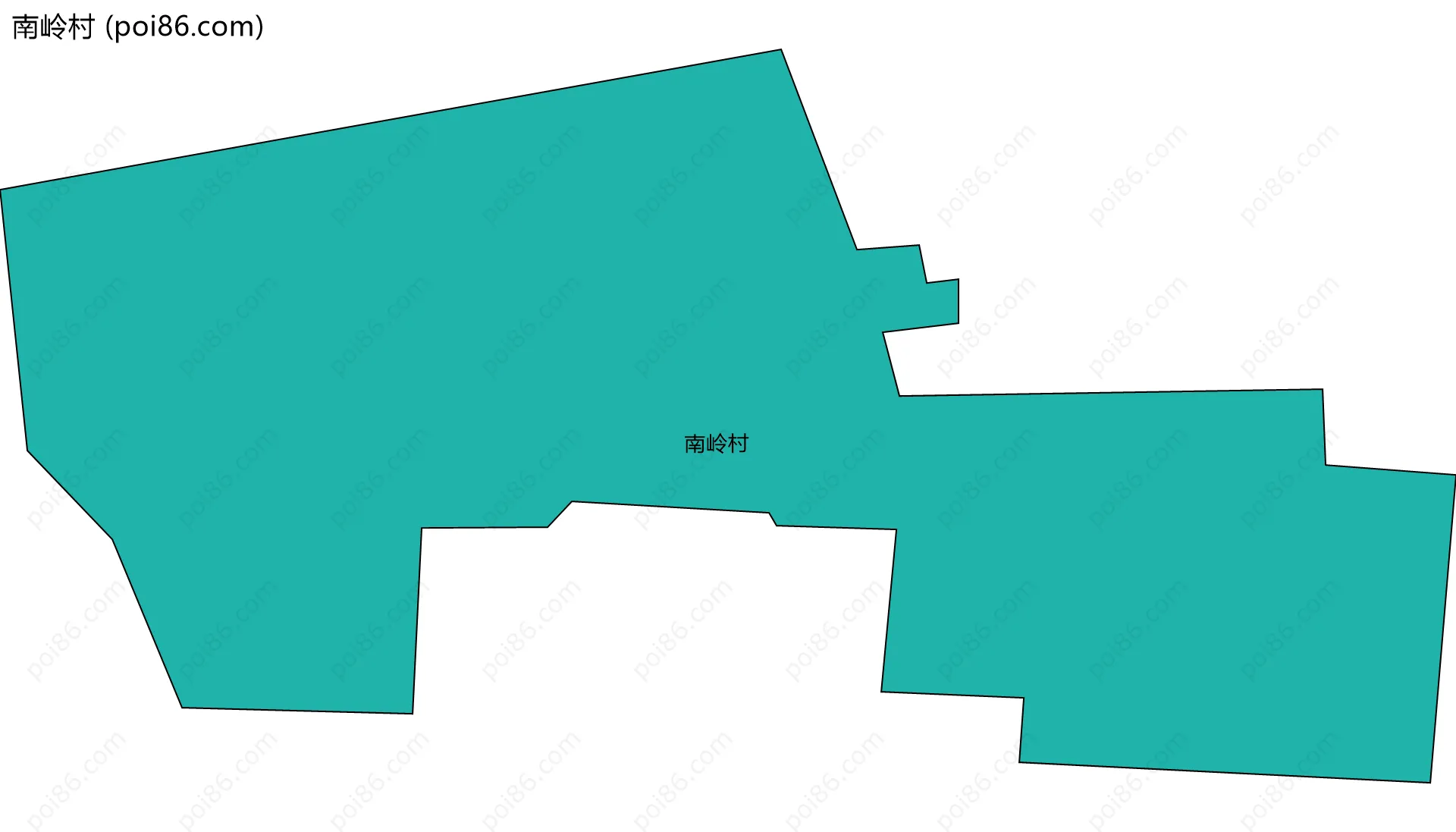 南岭村边界地图