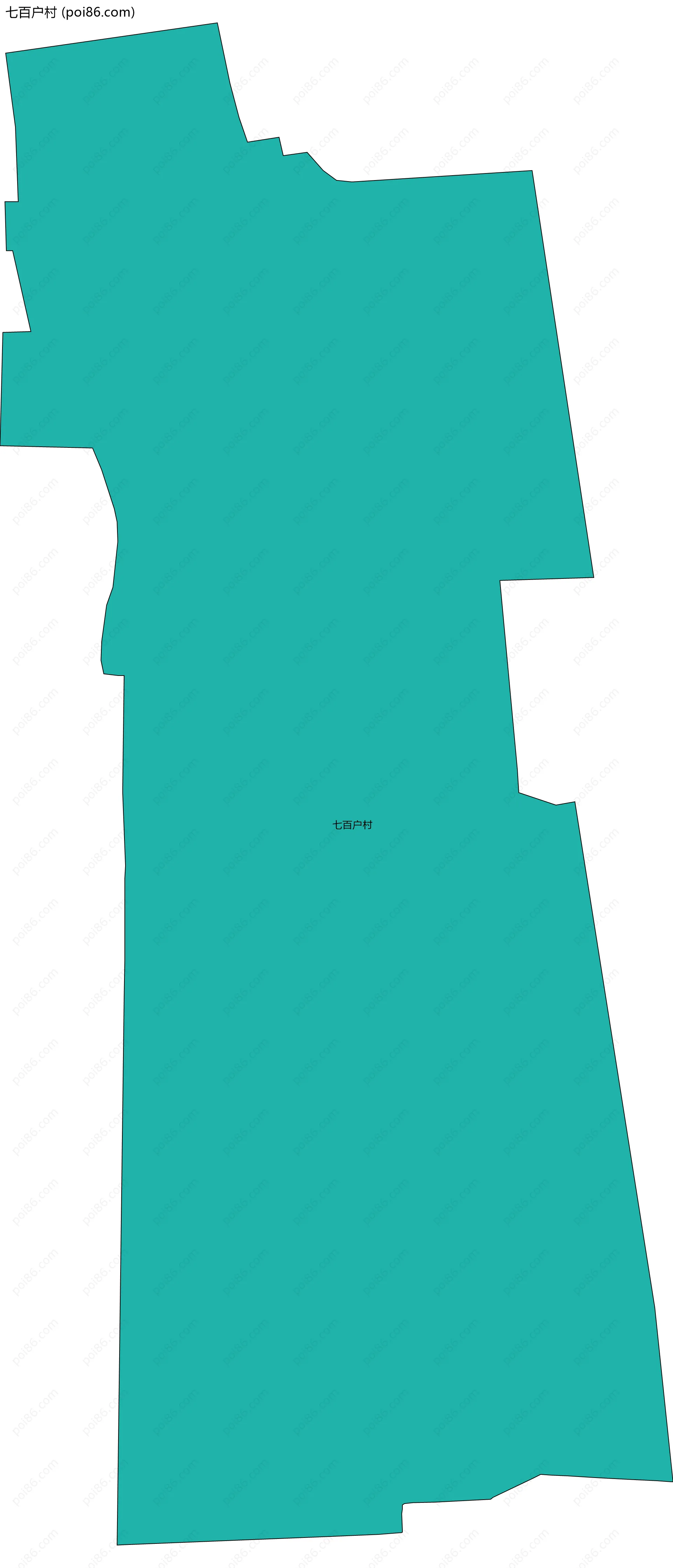 七百户村边界地图