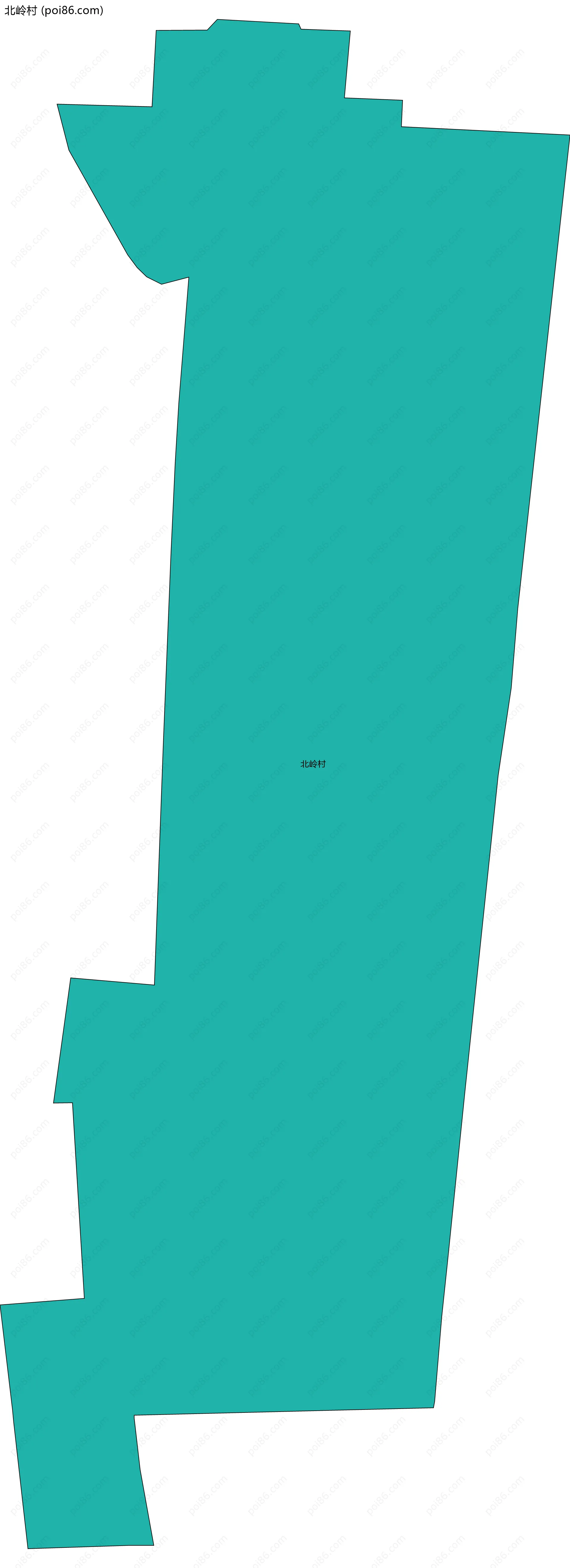 北岭村边界地图