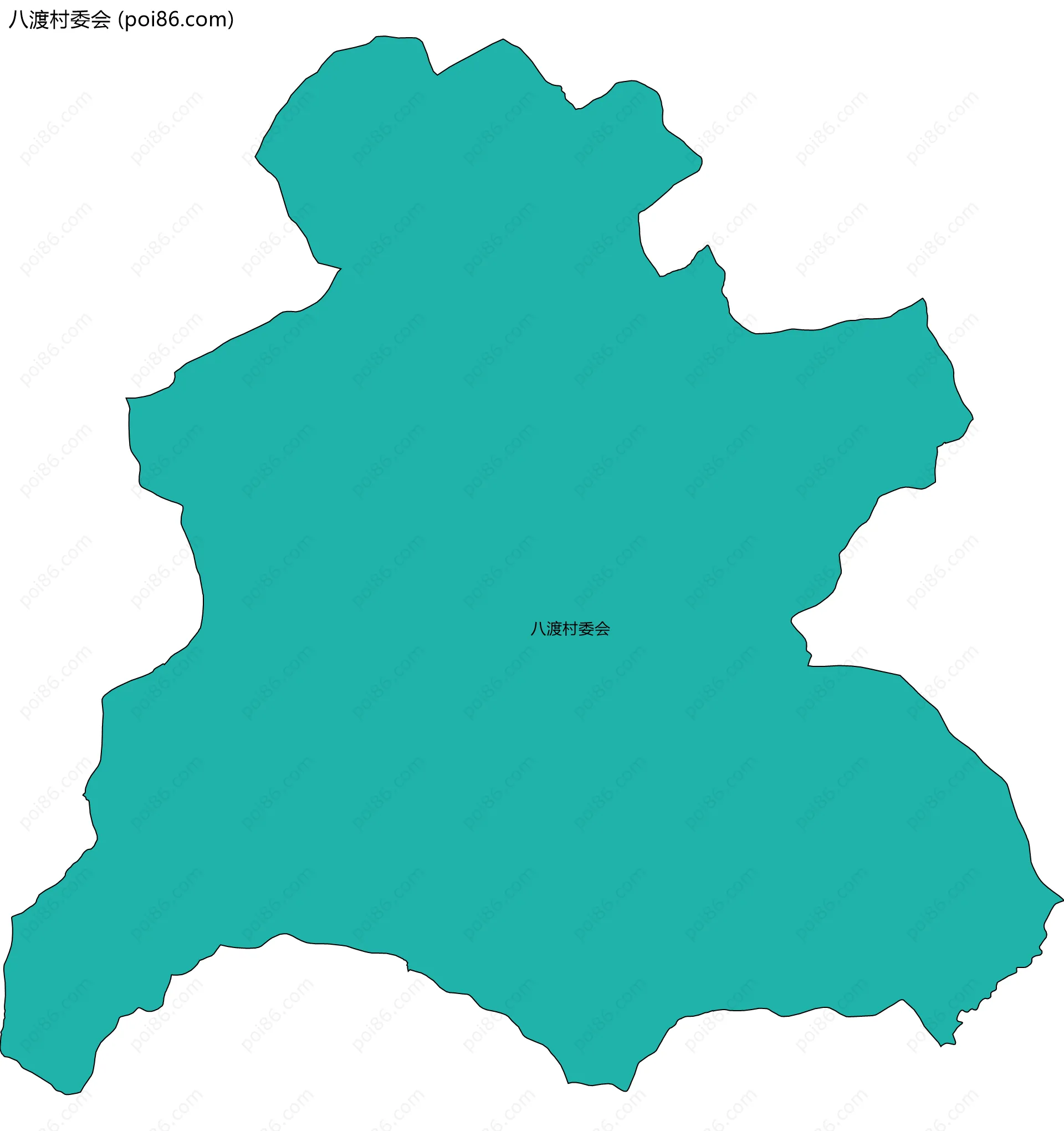 八渡村委会边界地图