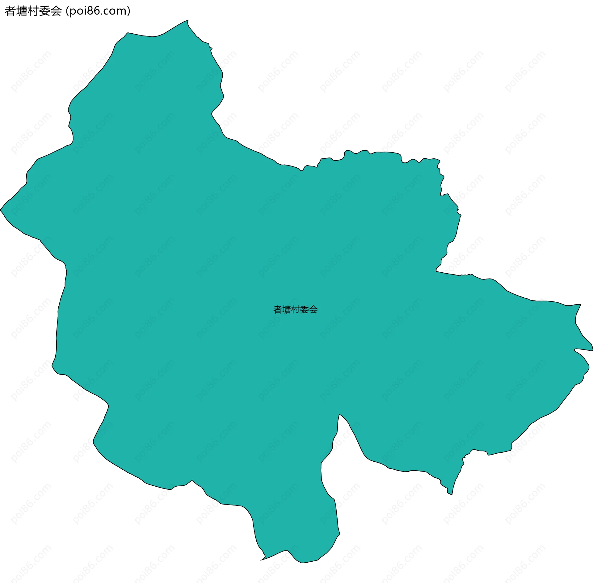 者塘村委会边界地图