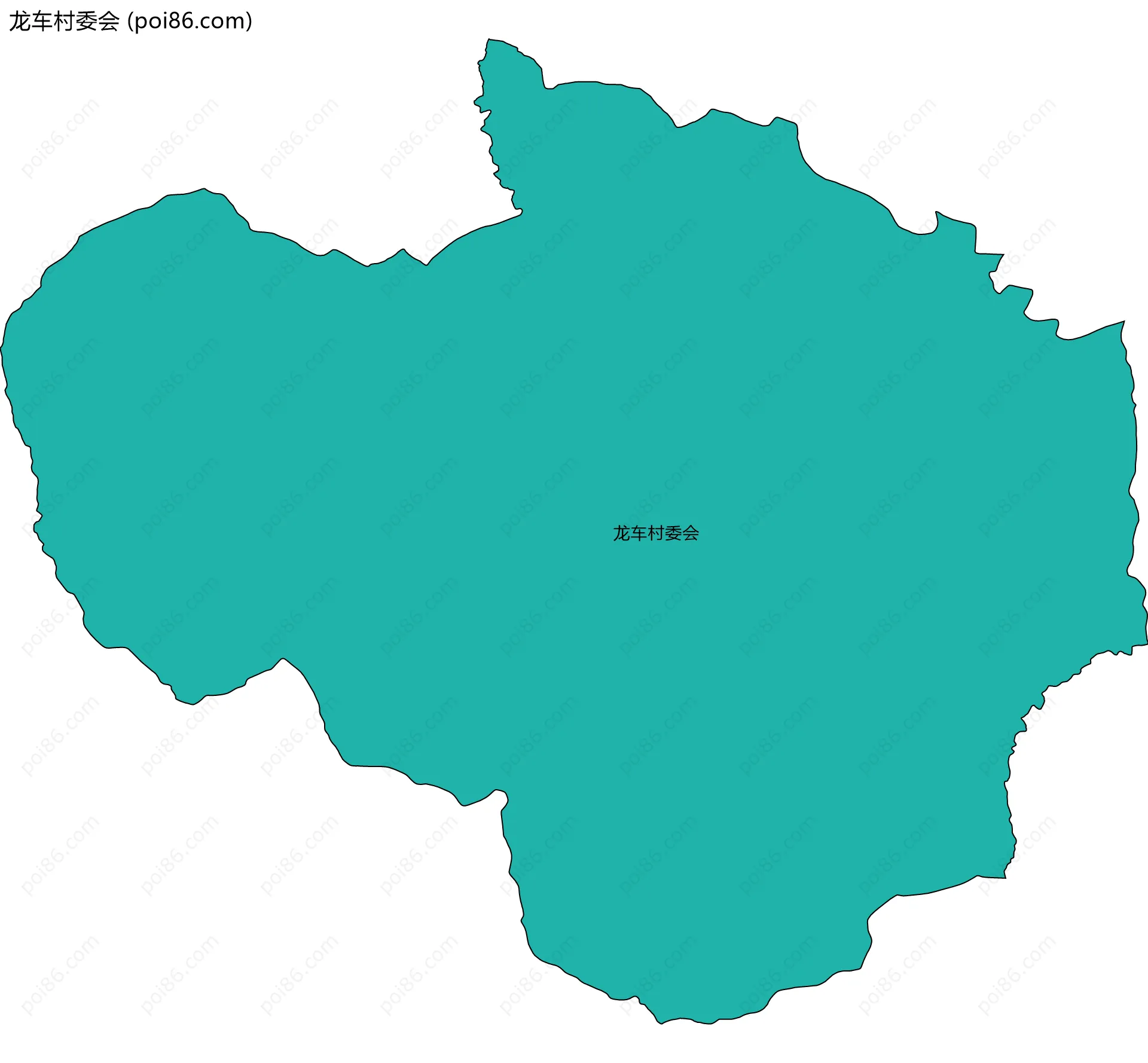 龙车村委会边界地图